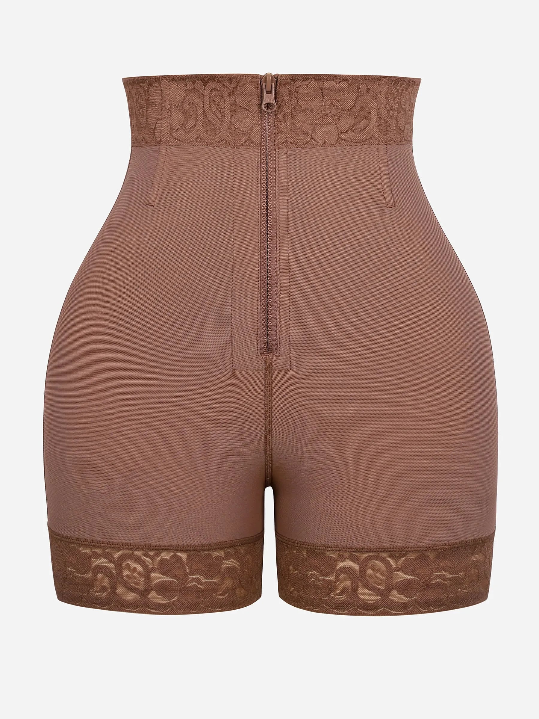 Feelingirl Tummy Control Shaping Shorts Butt Lifter with Clasps and Zipper