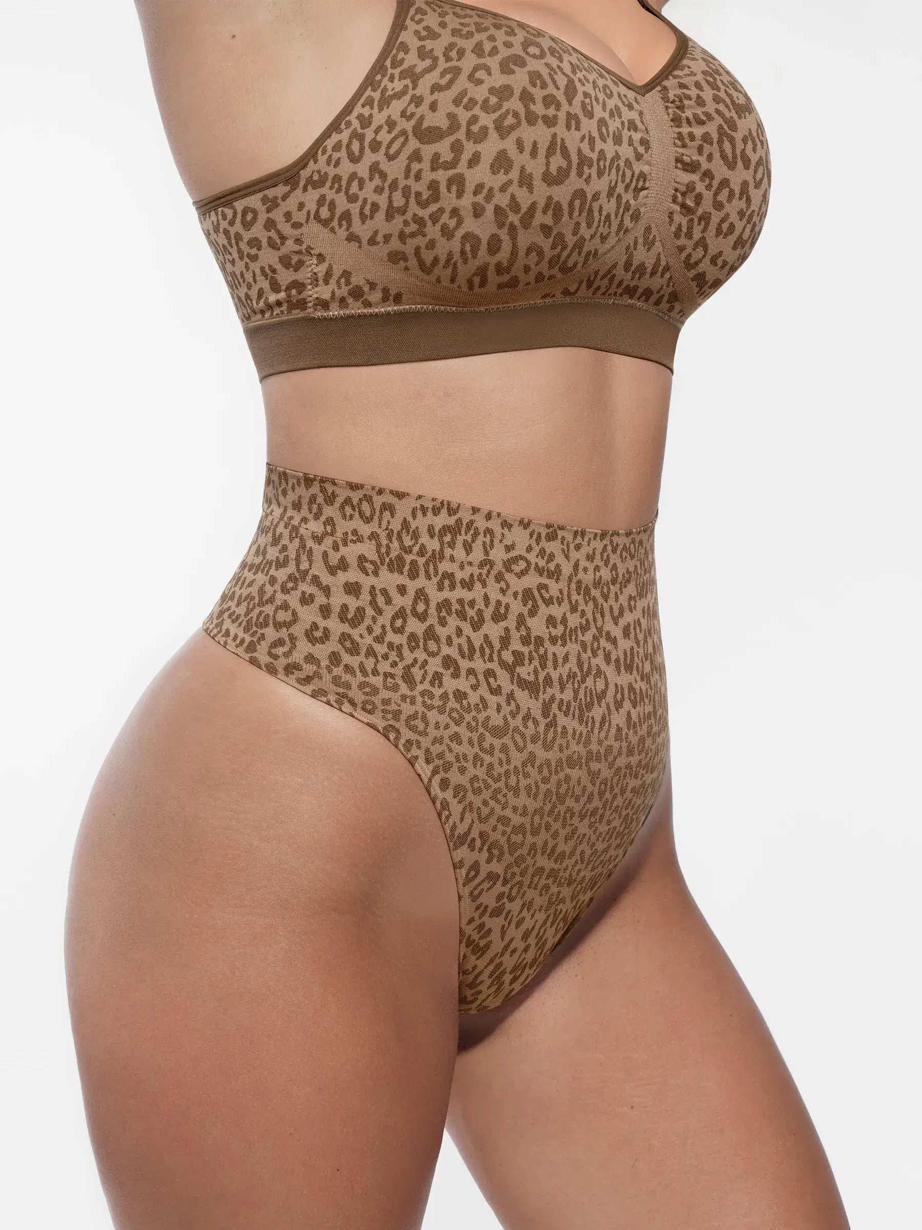 Feelingirl Leopard Print Wireless Bra & Panty
