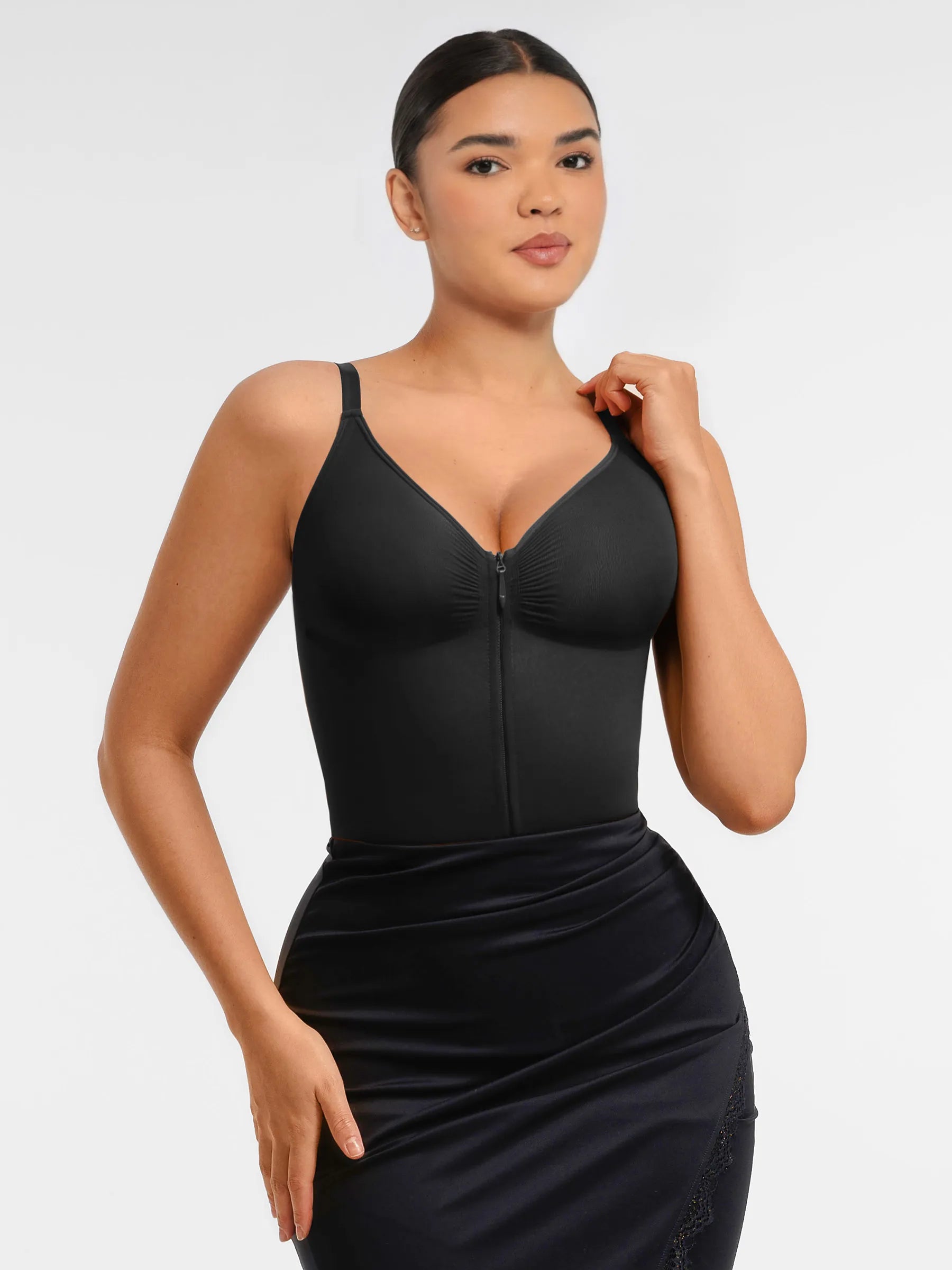 Feelingirl Seamless Shaping Tummy Control Zipper Bodysuit