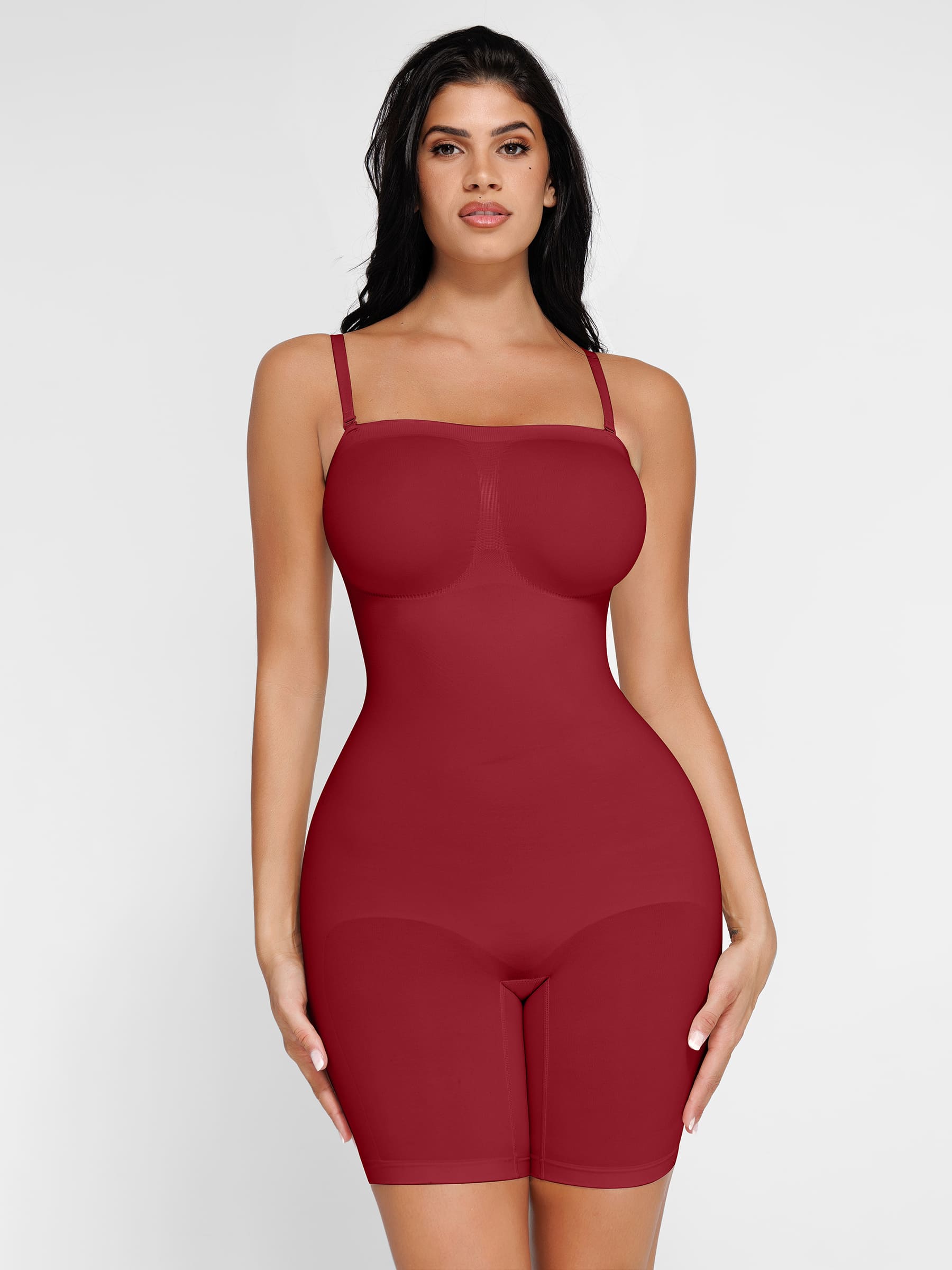 Feelingirl Seamless Strapless Bodysuit with Removable Straps