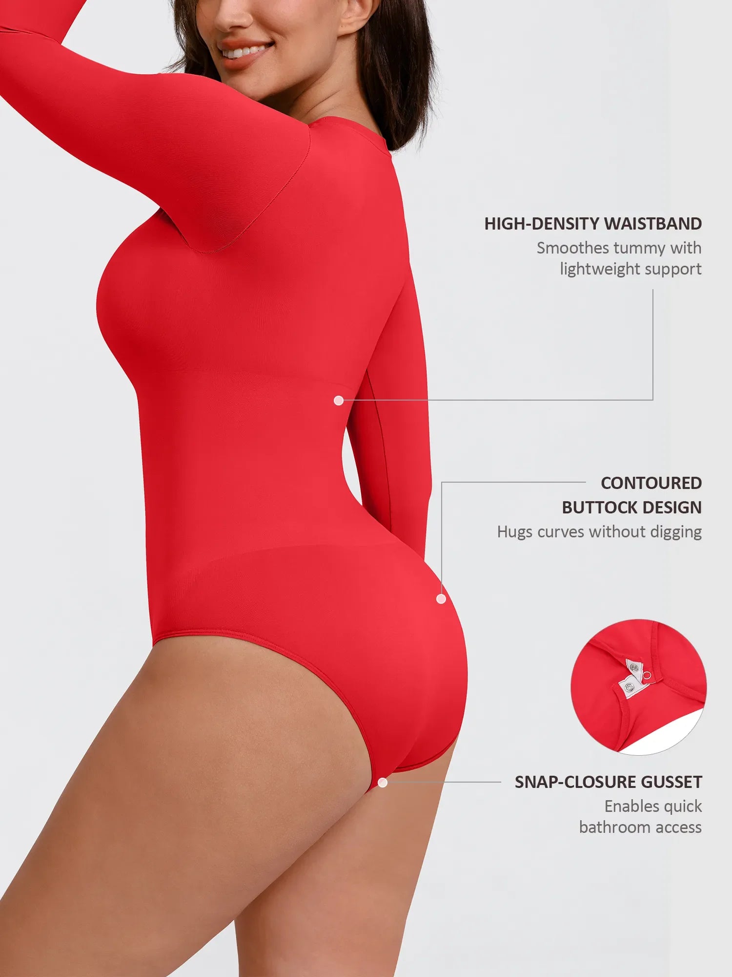 Feelingirl Seamless Crew Neck Bodysuit