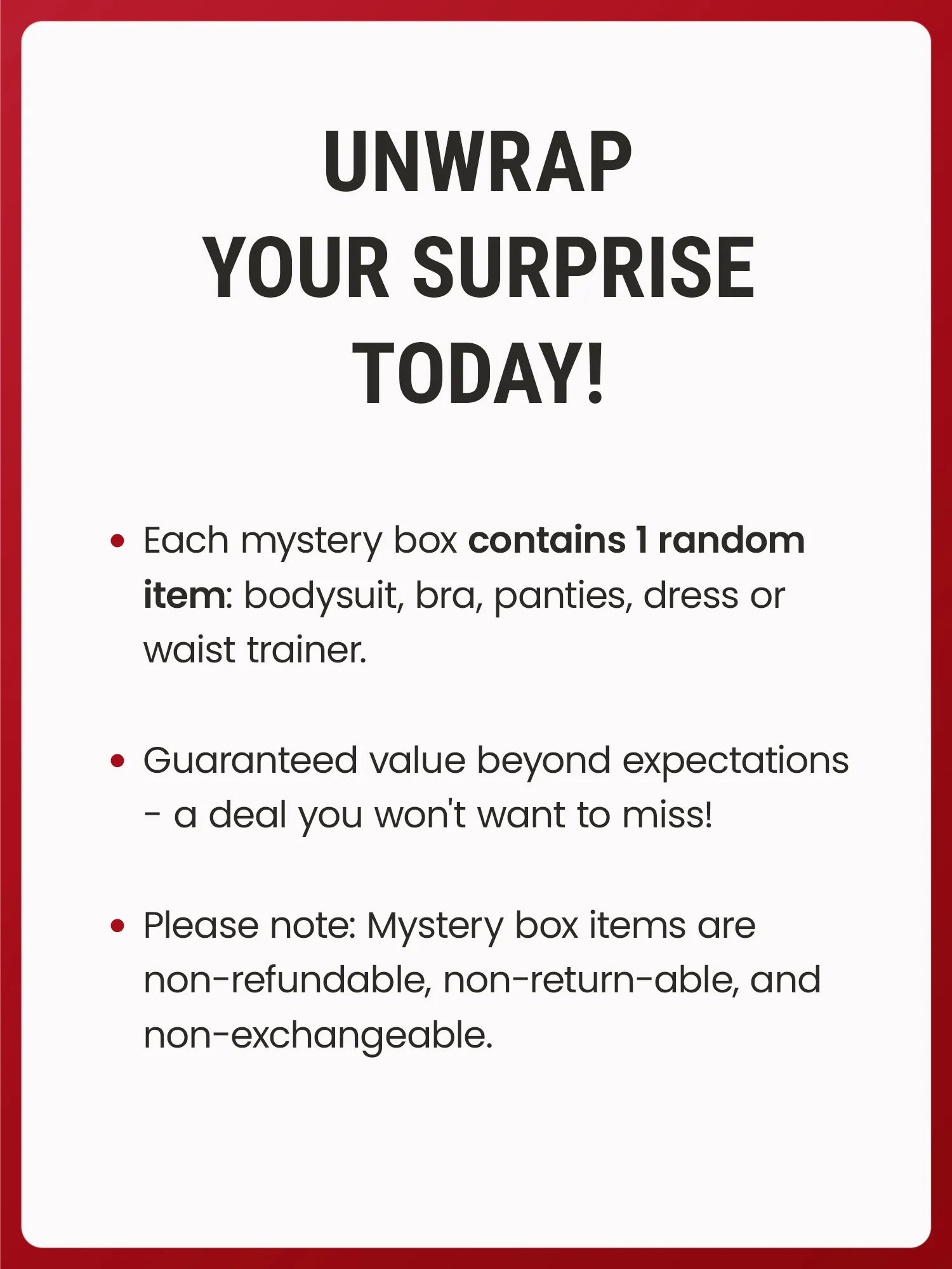 Mystery Box Premium（Discount Excluded）