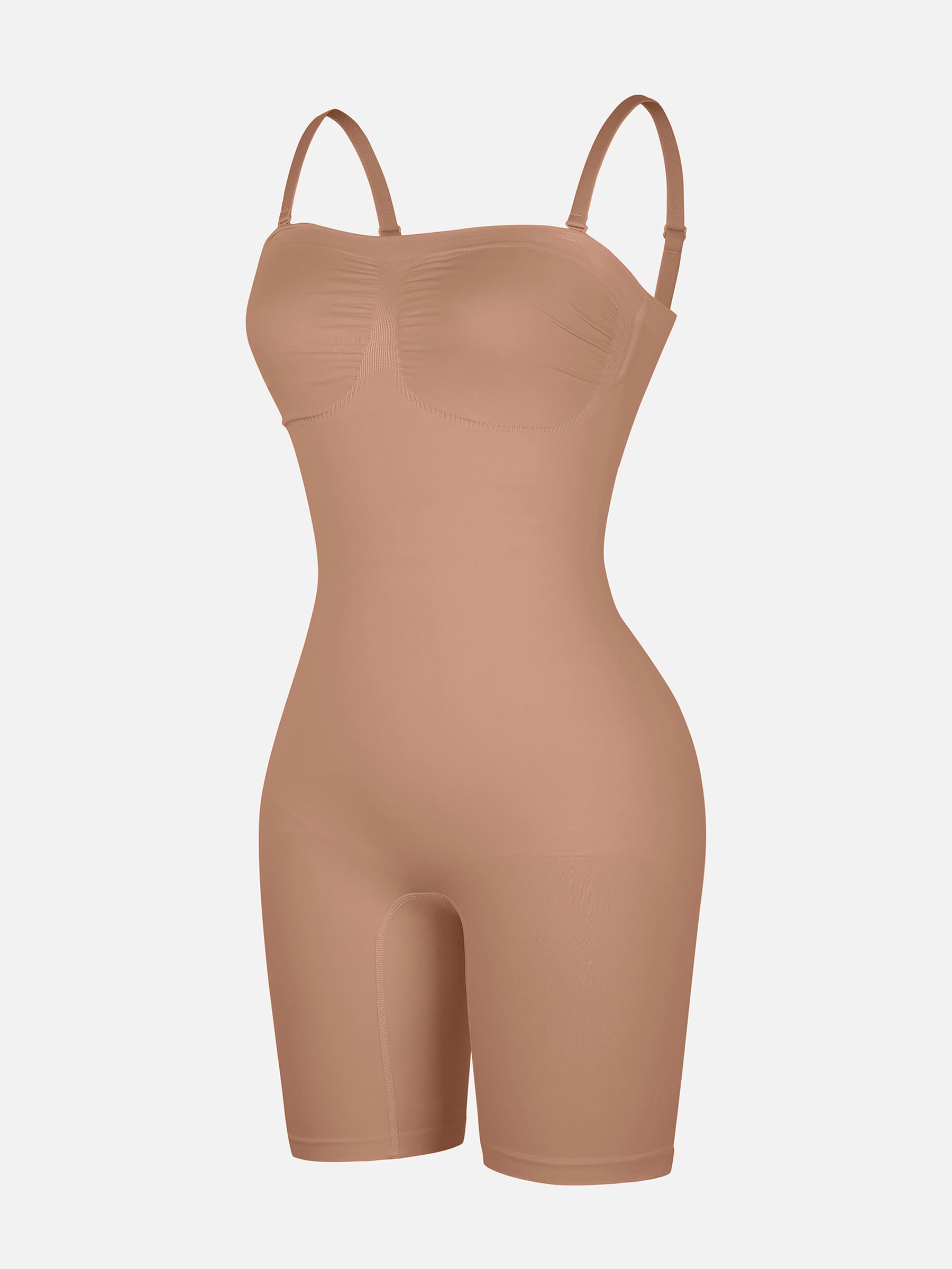 Feelingirl Seamless Strapless Bodysuit with Removable Straps