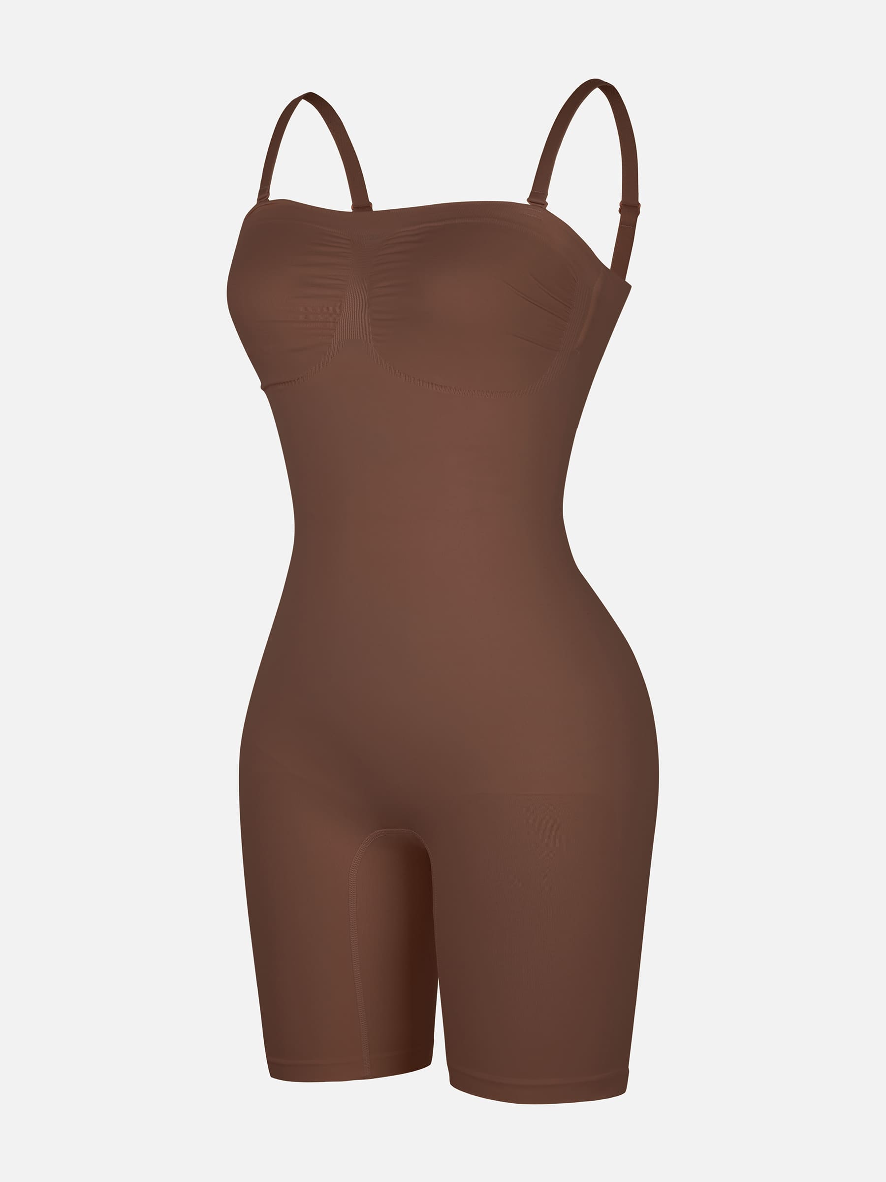 Feelingirl Seamless Strapless Bodysuit with Removable Straps