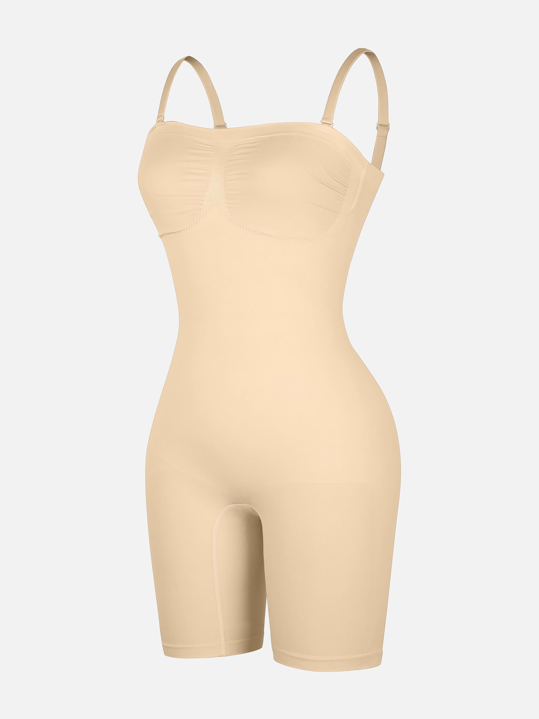 Feelingirl Seamless Strapless Bodysuit with Removable Straps