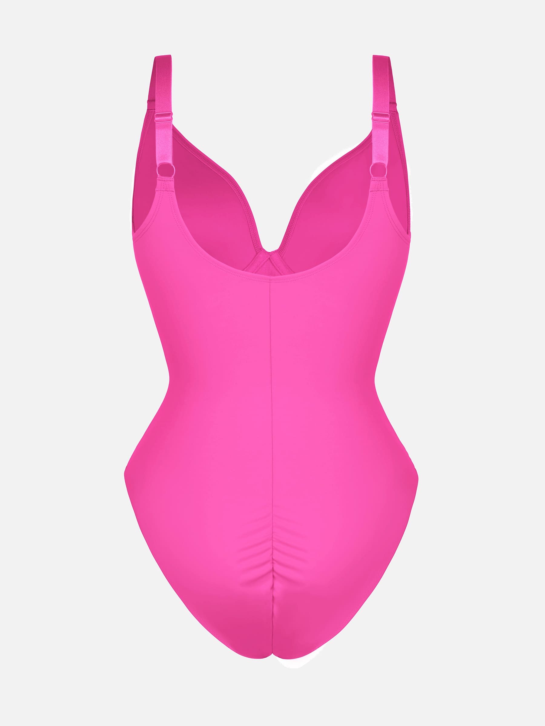 Divinegirl V Neck Adjustable Straps Tummy Control  Bodysuit