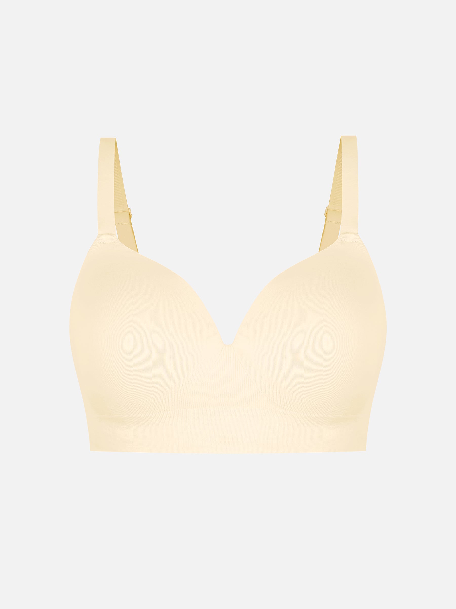 Feelingirl Wire-Free Wide Straps Bra + Push-Up Seamless Bra