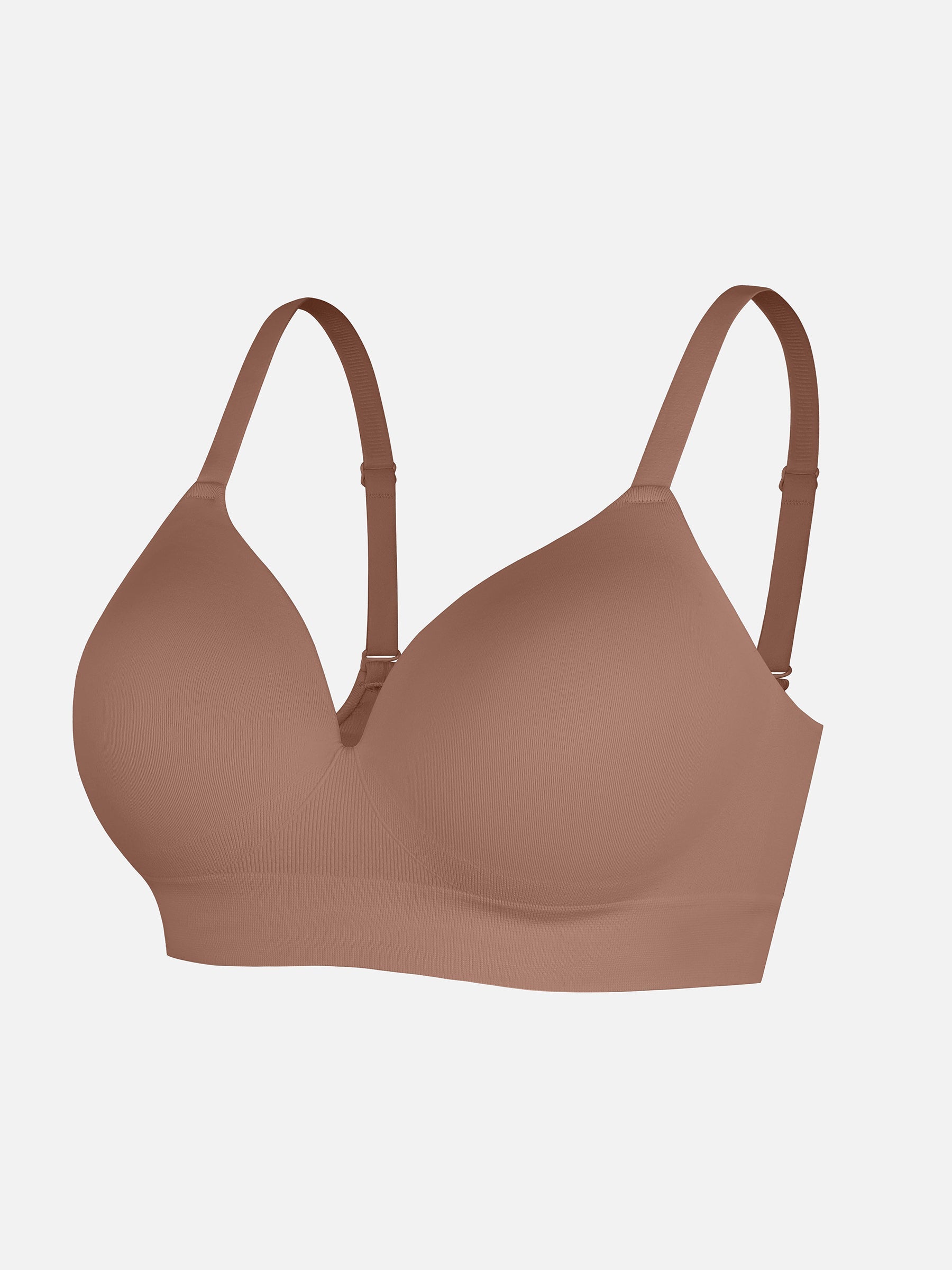 Feelingirl Wireless Seamless Push-Up V-neck Bra