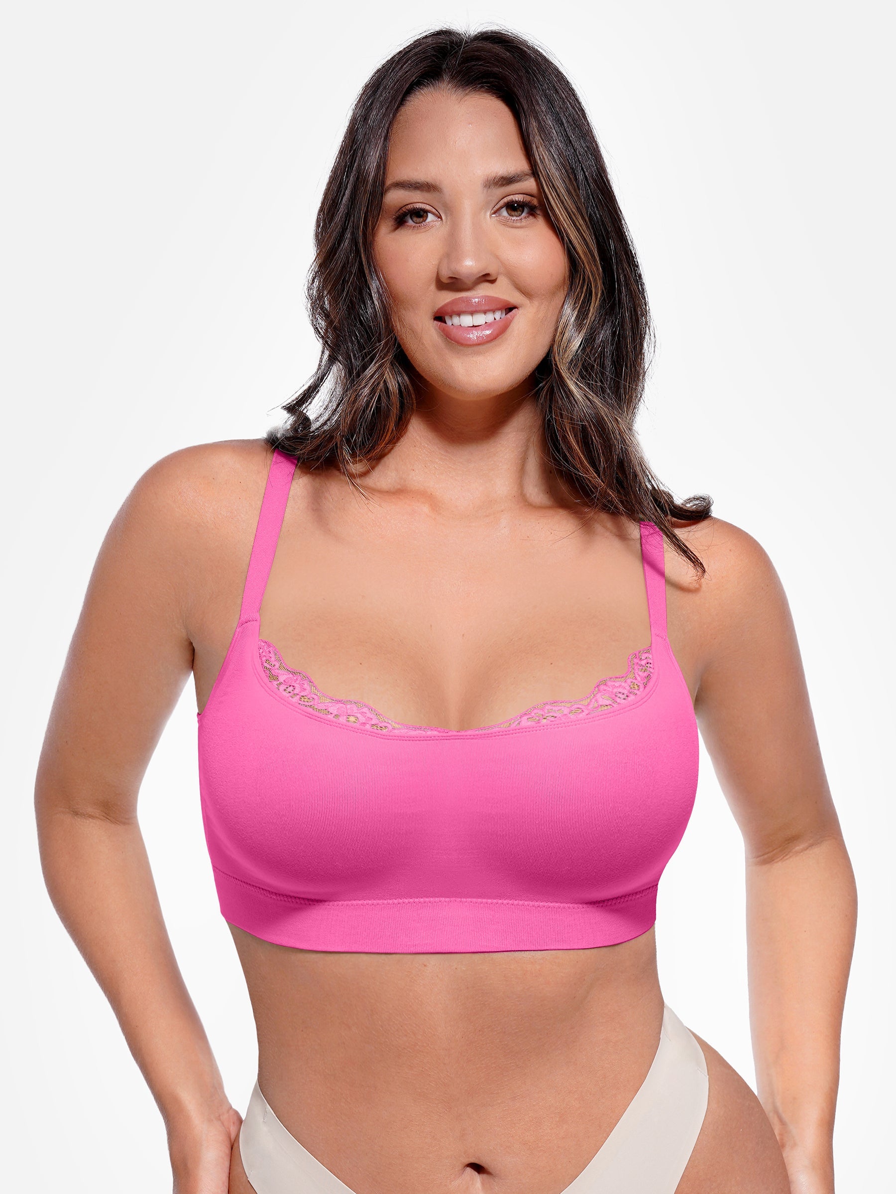 Feelingirl No Underwire Seamless Lace Everyday Bra