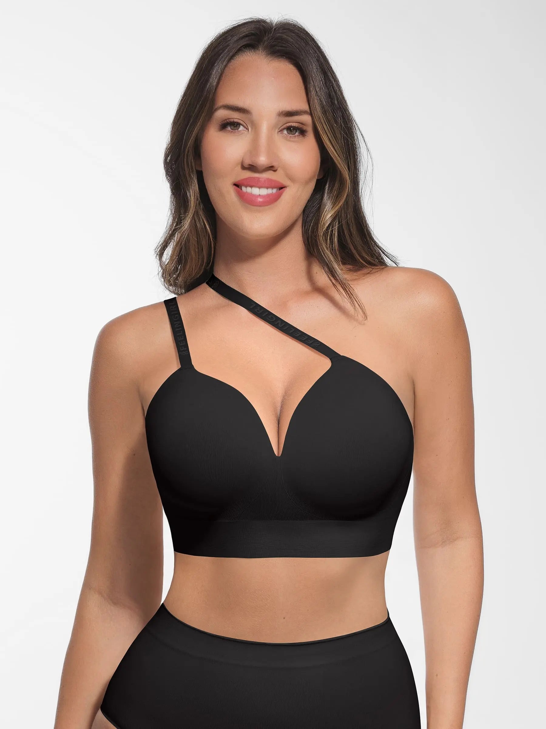 Feelingirl Wireless Adjustable Push-Up Full Coverage Bra