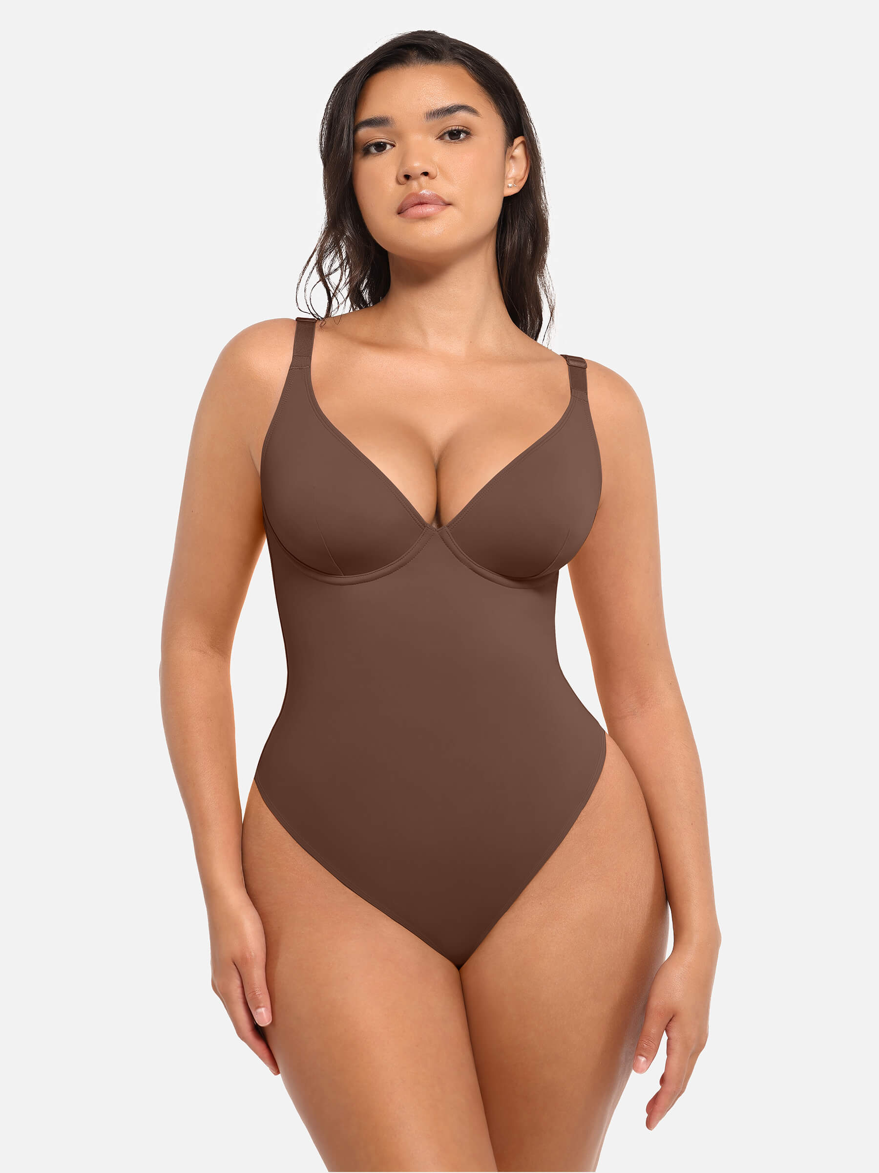 Feelingirl Deep V Neck Tummy Control Shapewear Bodysuit [BOGO]