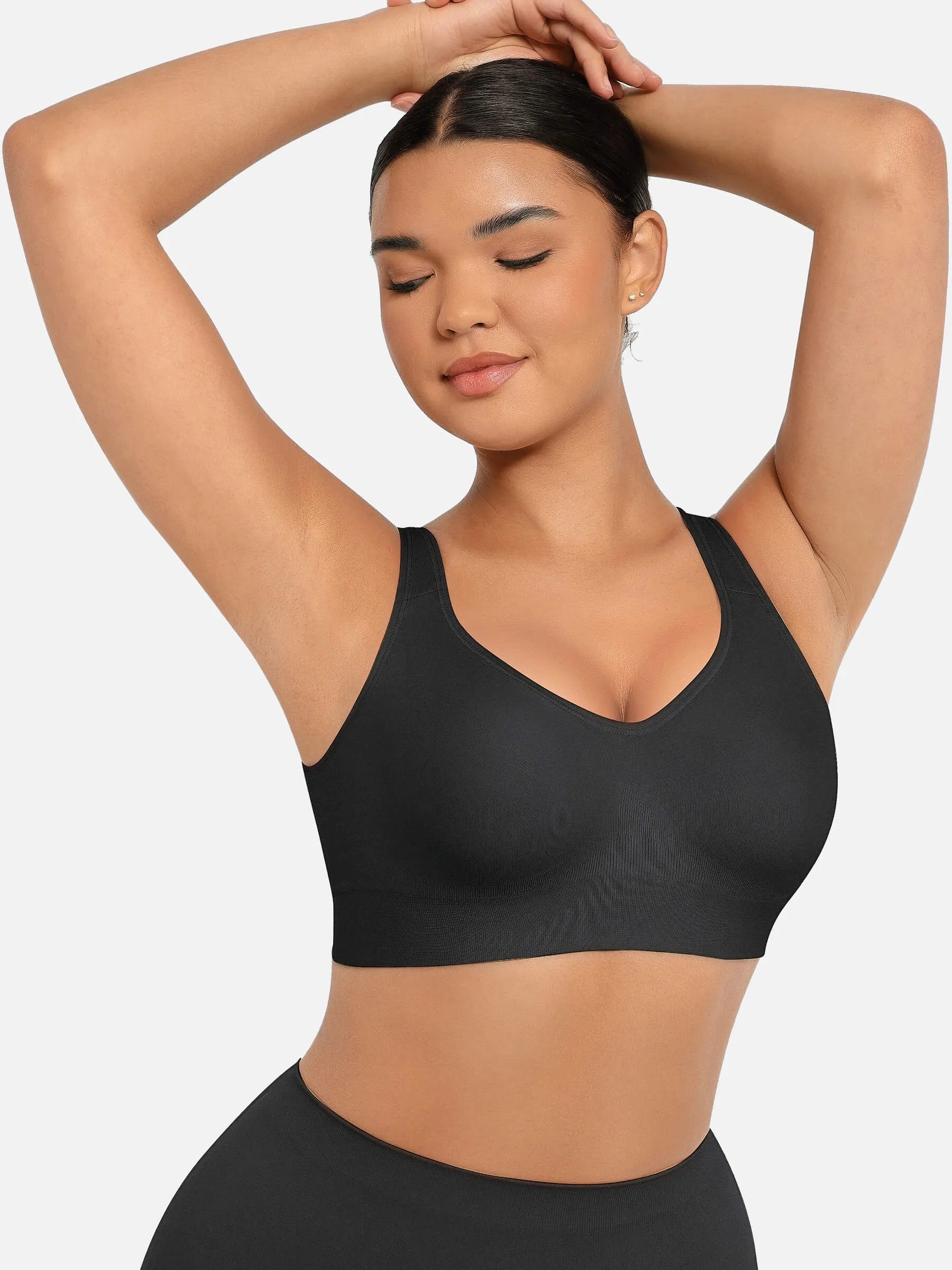 Feelingirl Built-in Soft Cups Full Coverage Wireless Bra