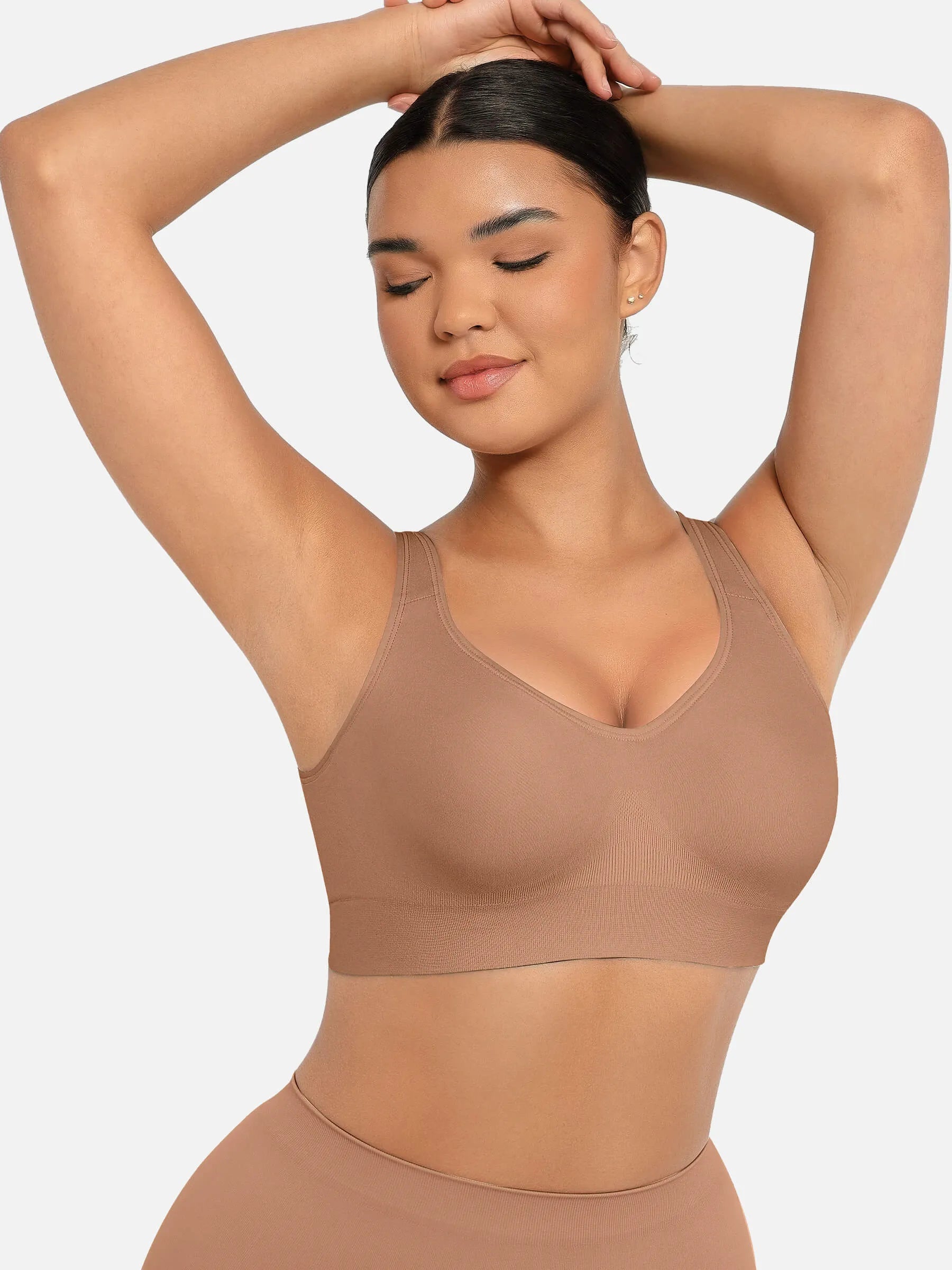 Feelingirl Built-in Soft Cups Full Coverage Wireless Bra