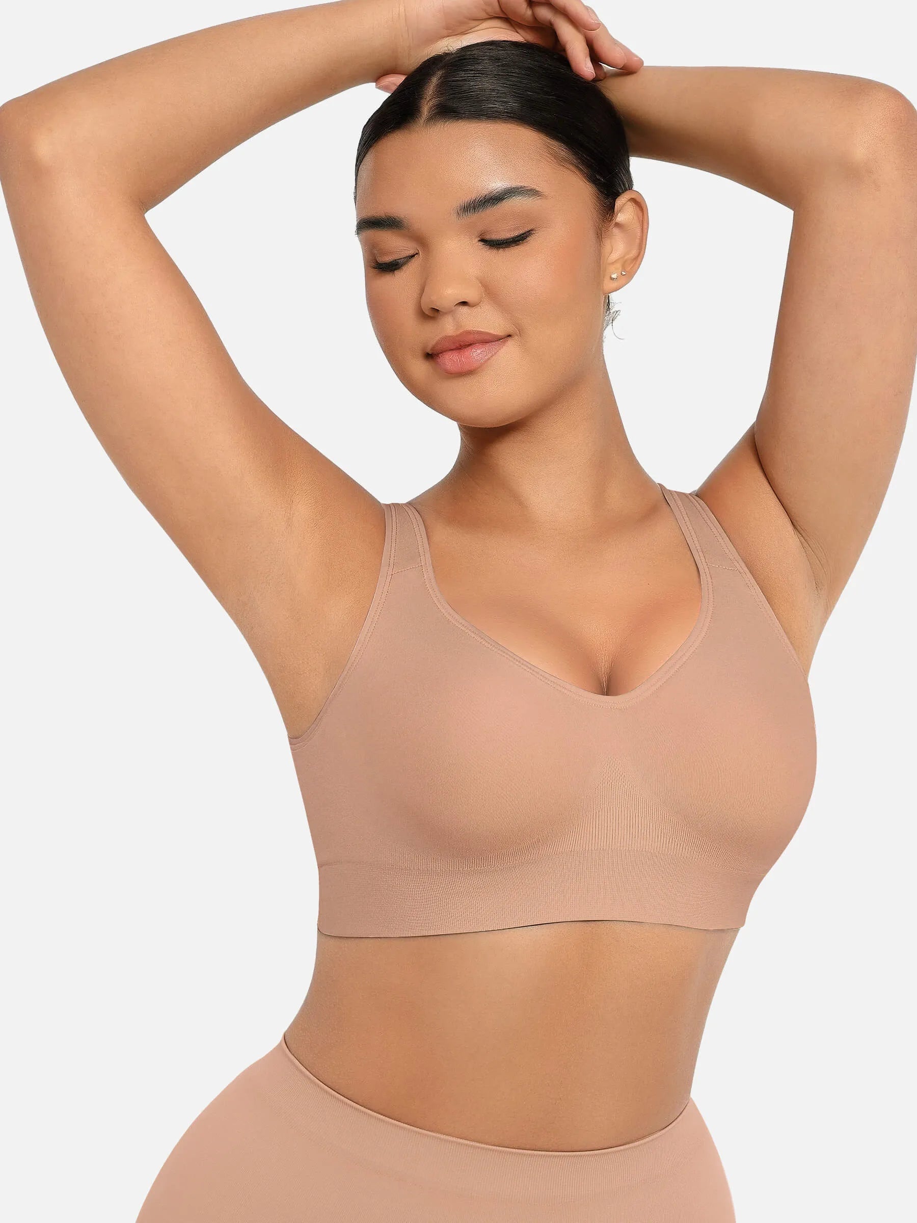 Feelingirl Built-in Soft Cups Full Coverage Wireless Bra
