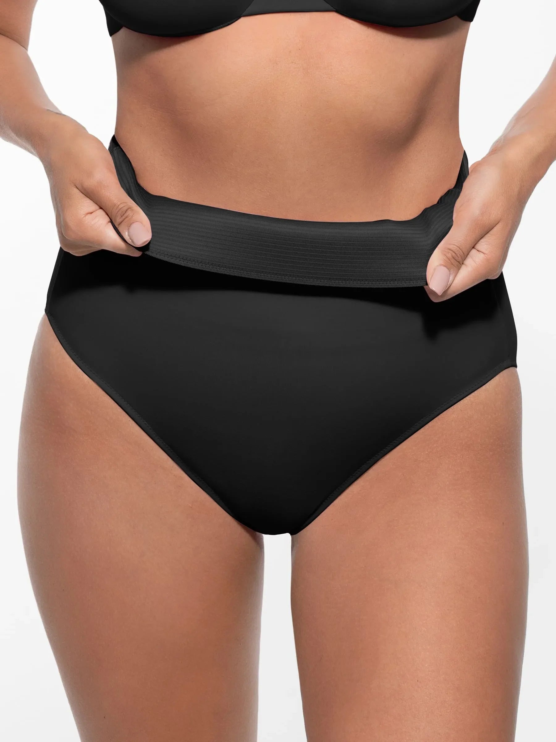 Feelingirl Built-in Elastic Mid-Waist Shaping Panties