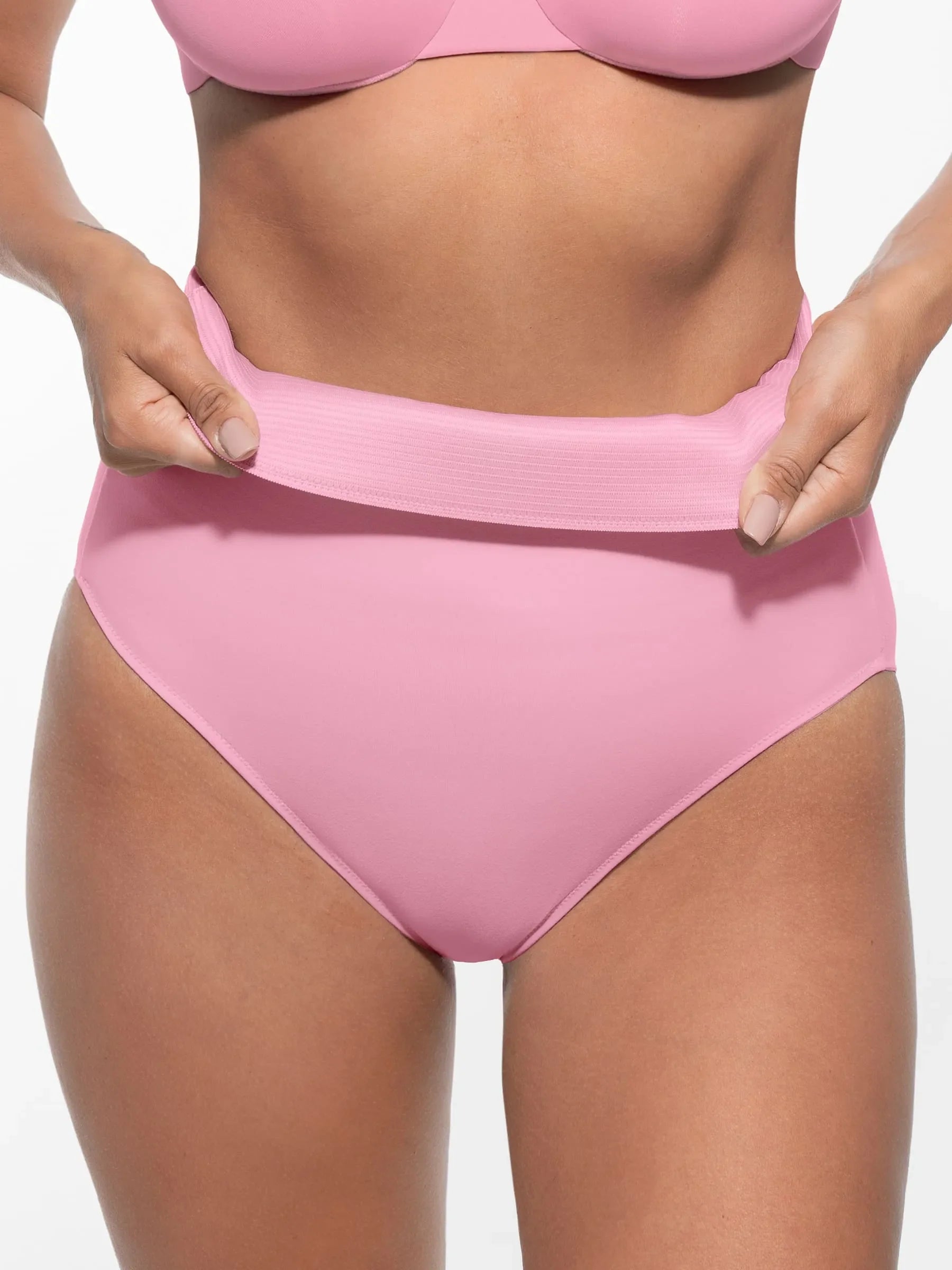 Feelingirl Built-in Elastic Mid-Waist Shaping Panties