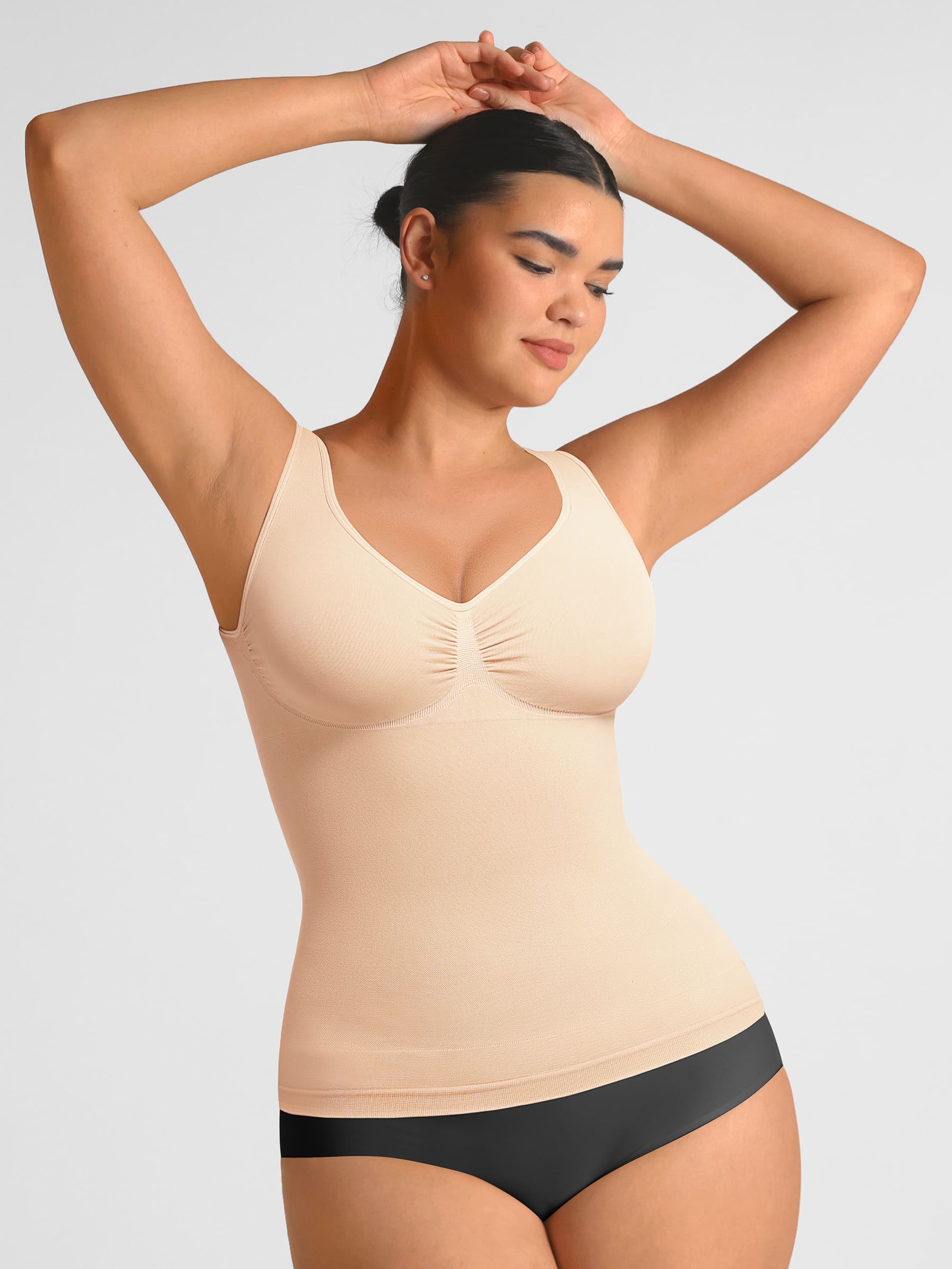 Feelingirl Bust Support Waist and Abdomen Control Shape  Wide Straps Tank Top