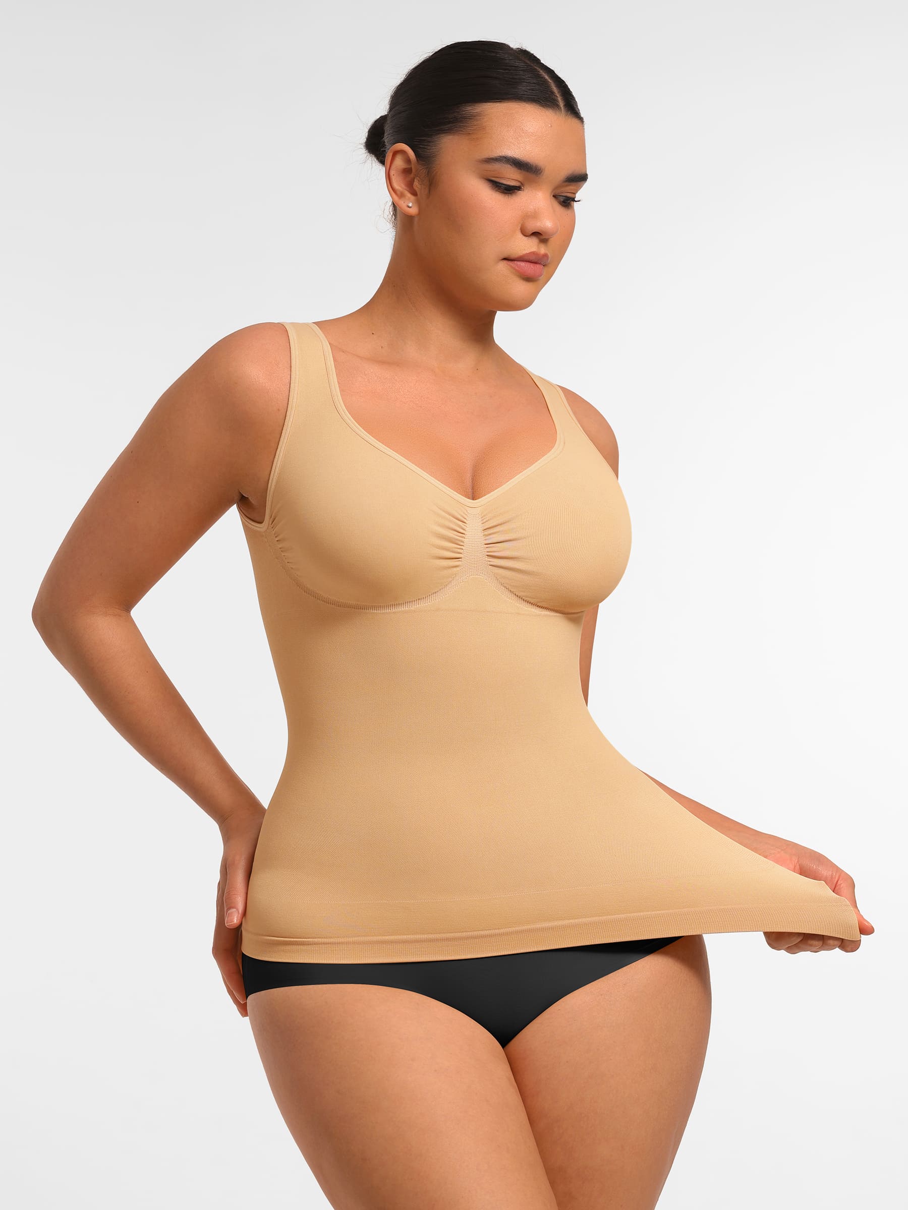 Feelingirl Bust Support Waist and Abdomen Control Shape  Wide Straps Tank Top