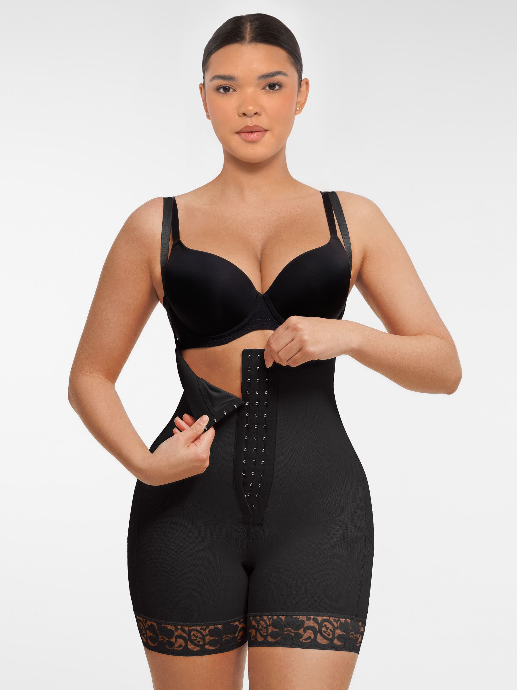 Feelingirl Butt Lifting Body Shaper with Zip Crotch Smooth Tummy Control