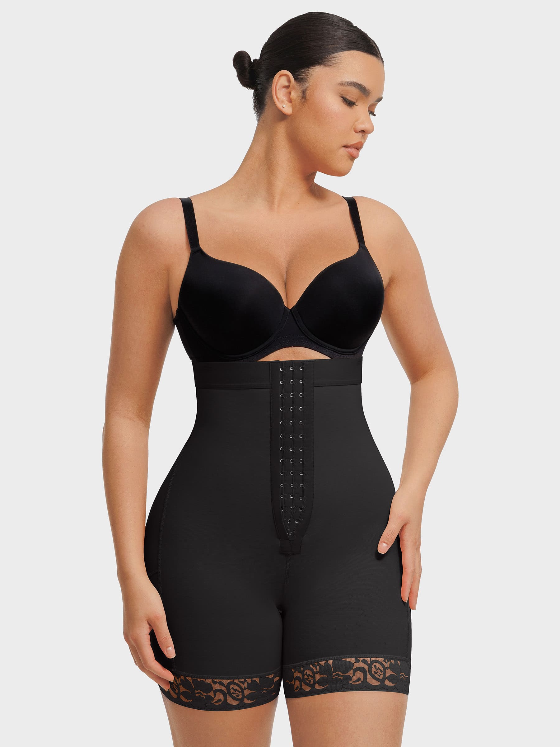 Feelingirl Butt Lifting Body Shaper with Zip Crotch Smooth Tummy Control
