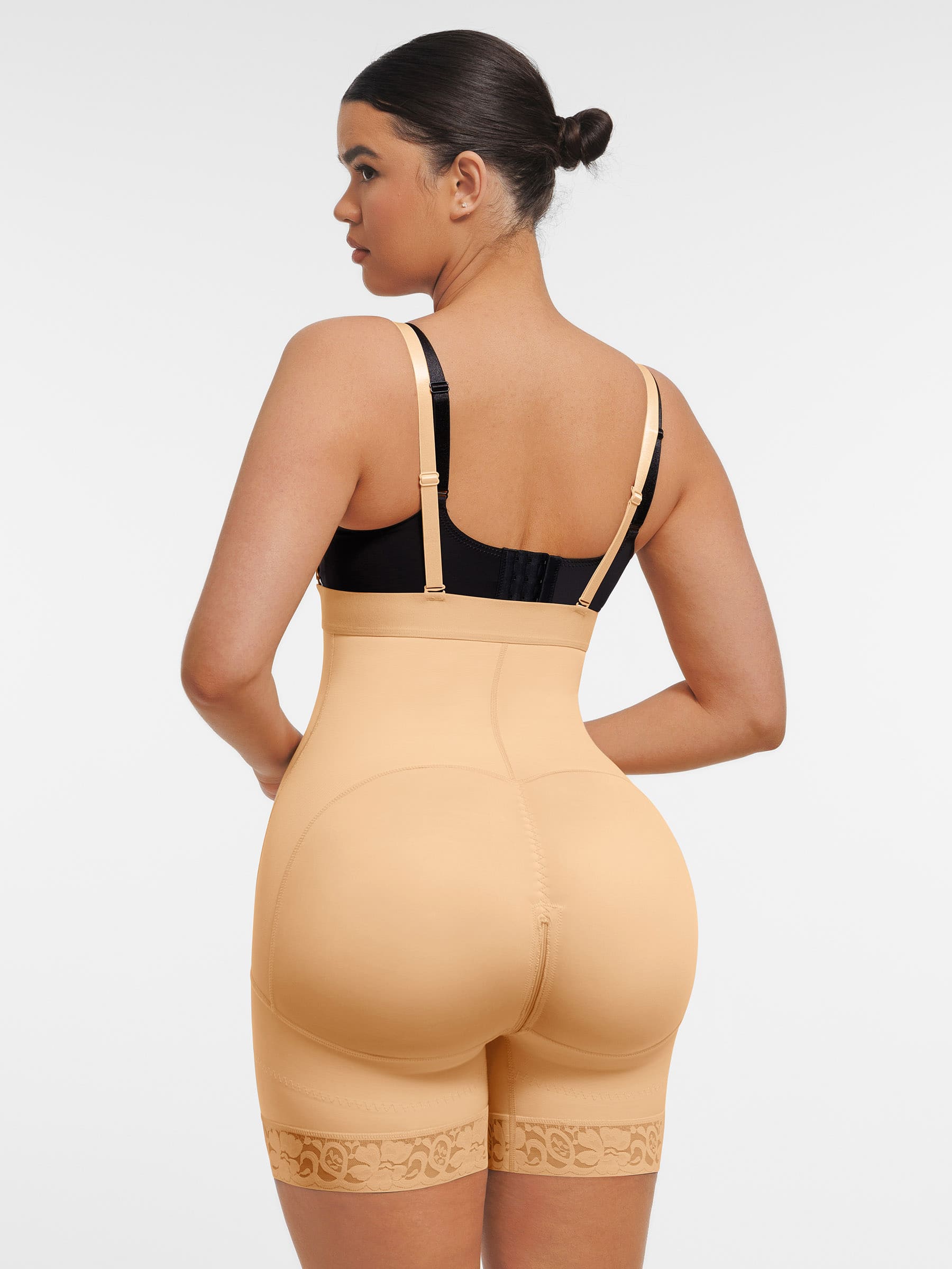 Feelingirl Butt Lifting Body Shaper with Zip Crotch Smooth Tummy Control