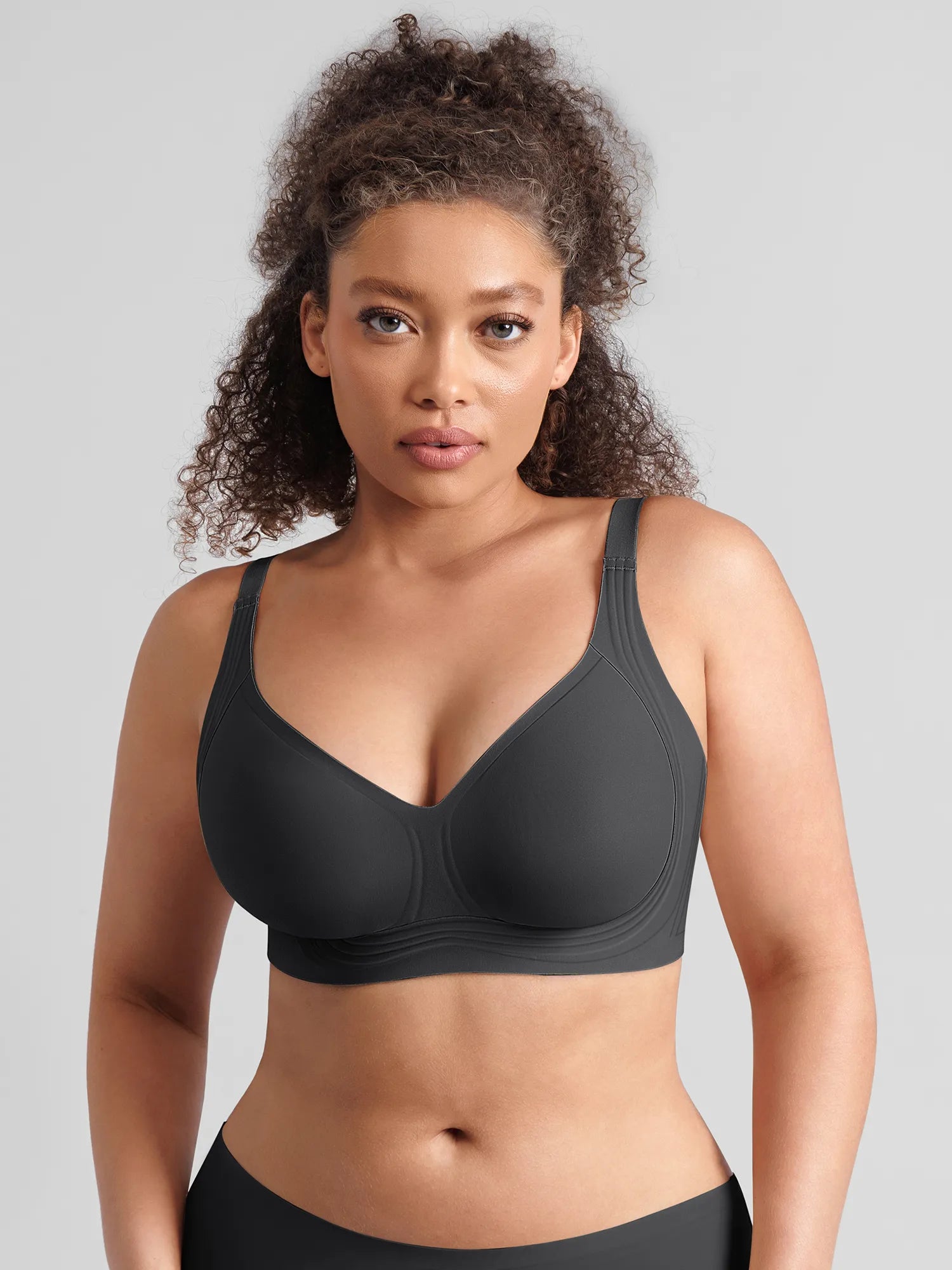 Feelingirl Jelly-Support Comfort Wireless Seamless Plunge Bra