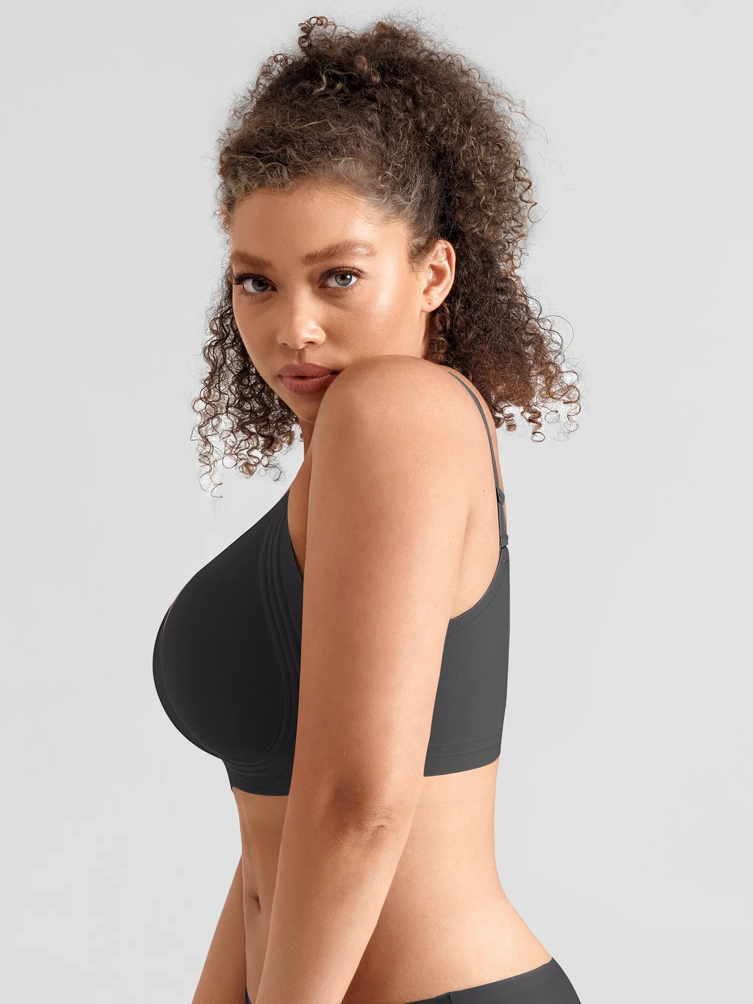 Feelingirl Jelly-Support Comfort Wireless Seamless Plunge Bra