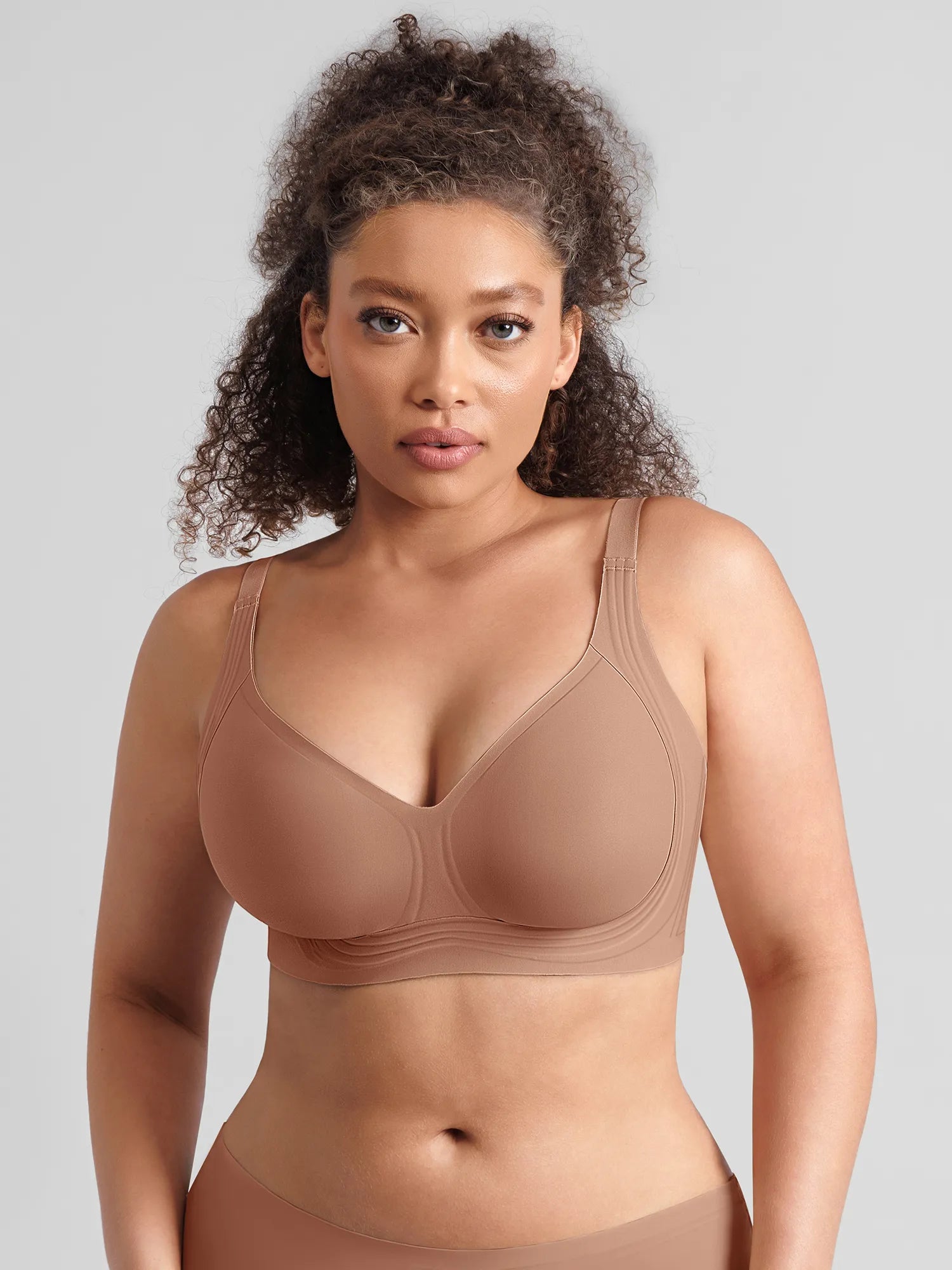 Feelingirl Jelly-Support Comfort Wireless Seamless Plunge Bra