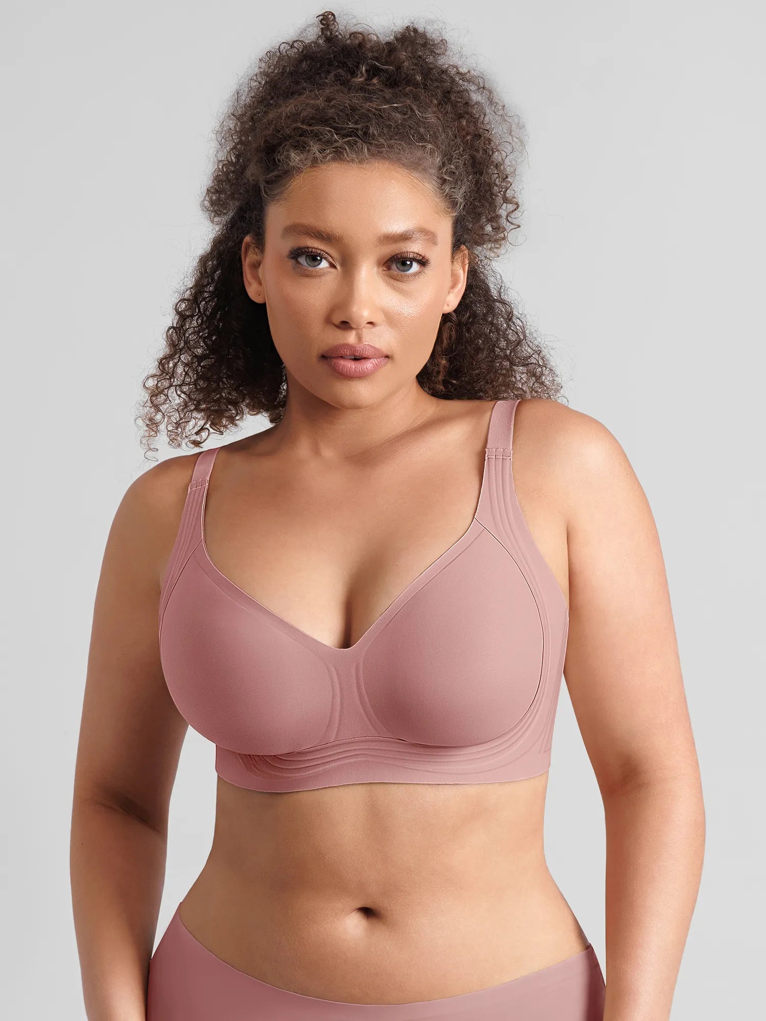 Feelingirl Jelly-Support Comfort Wireless Seamless Plunge Bra