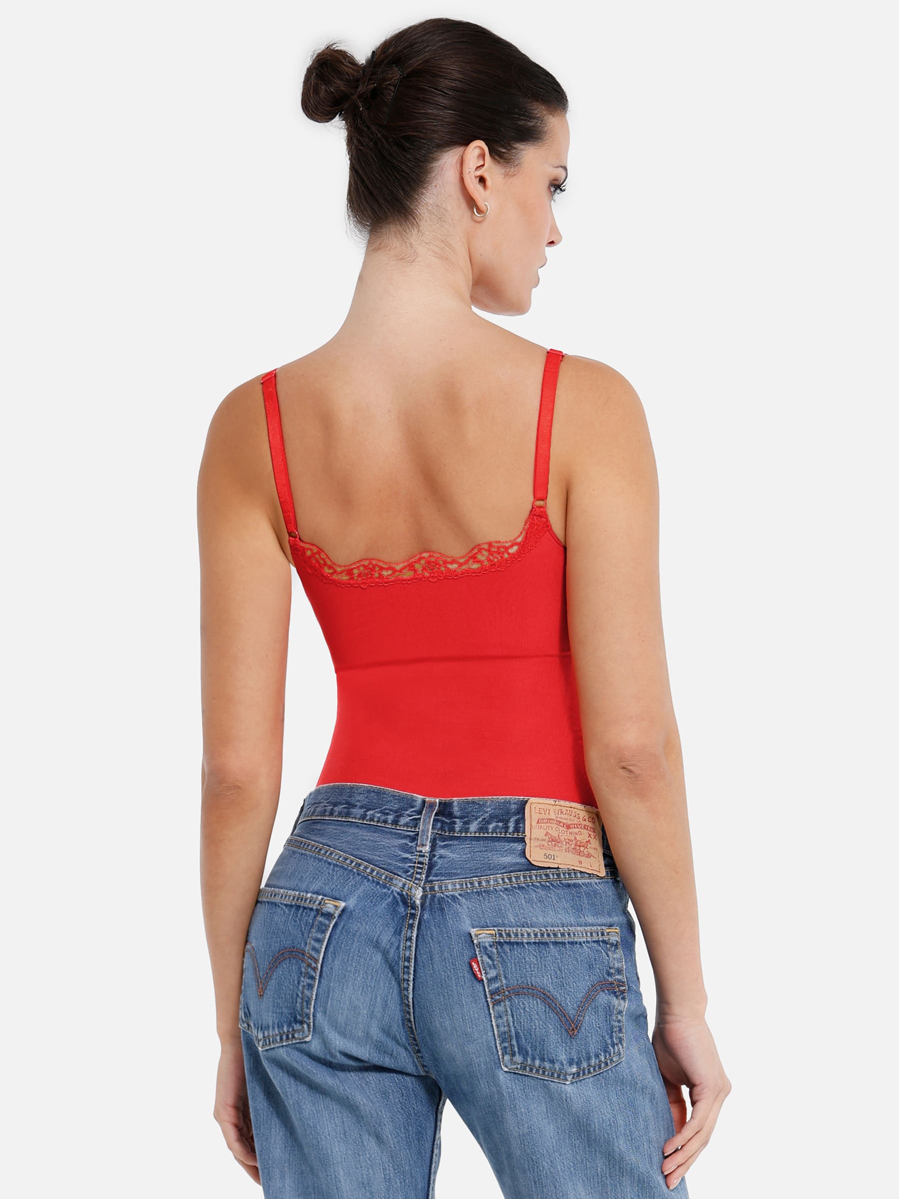 Feelingirl Lace Tight-Fit Seamless Thong Shapewear Bodysuit