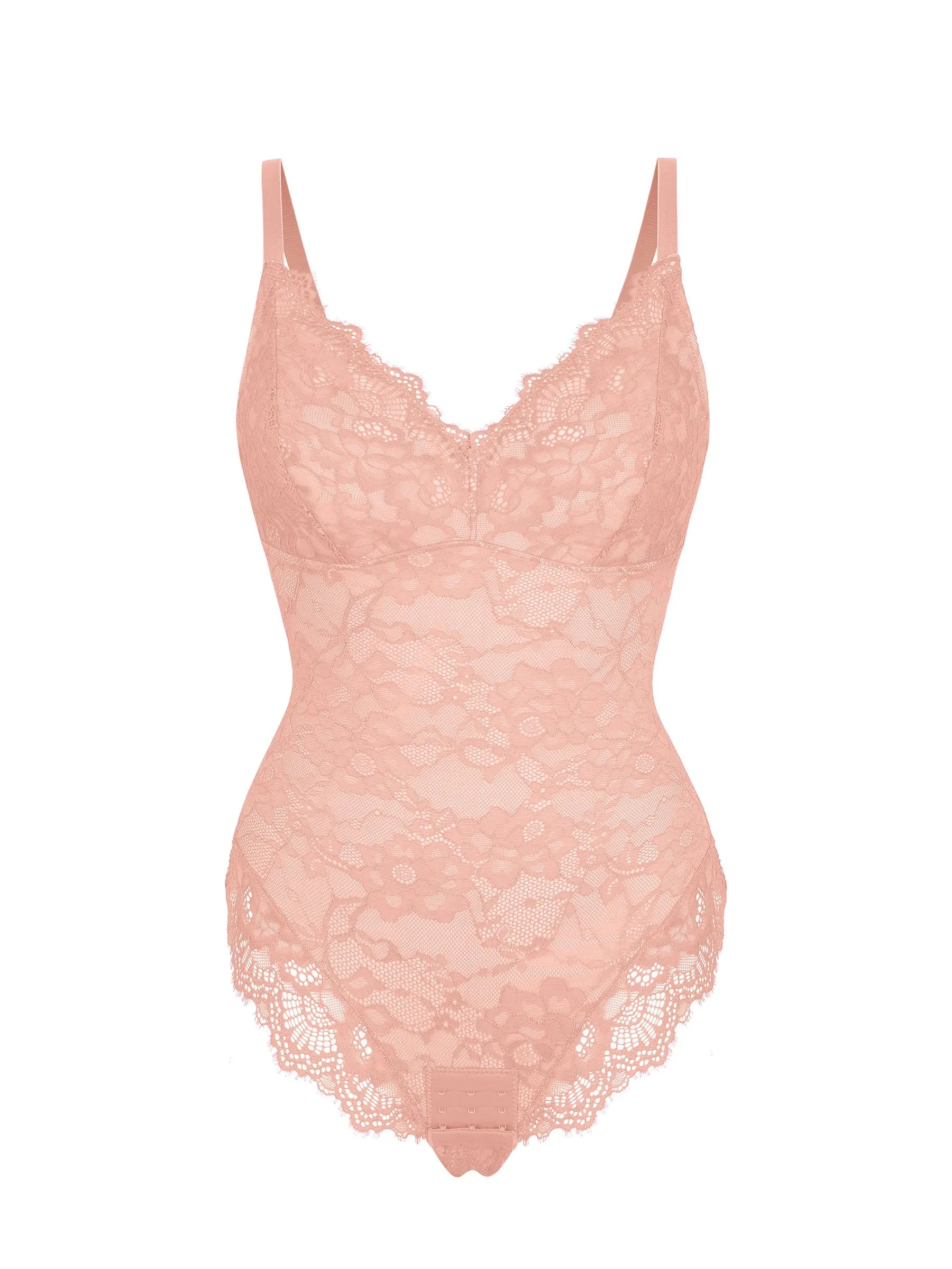 Feelingirl Lace V Neck Full Bodysuit Underwear