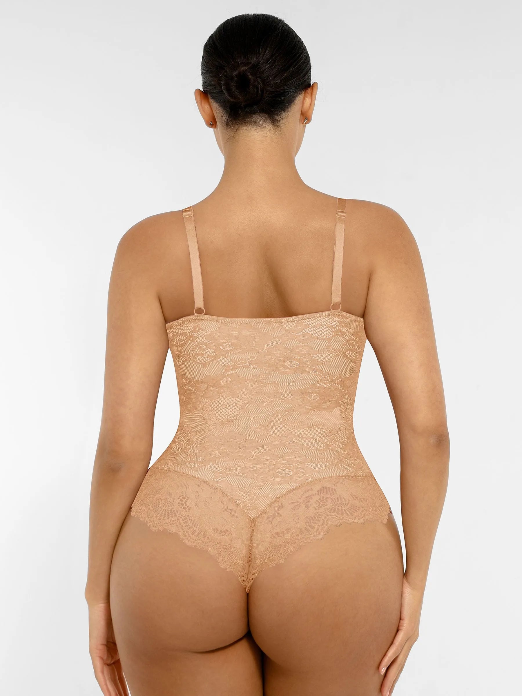 Feelingirl Lace V Neck Full Bodysuit Underwear
