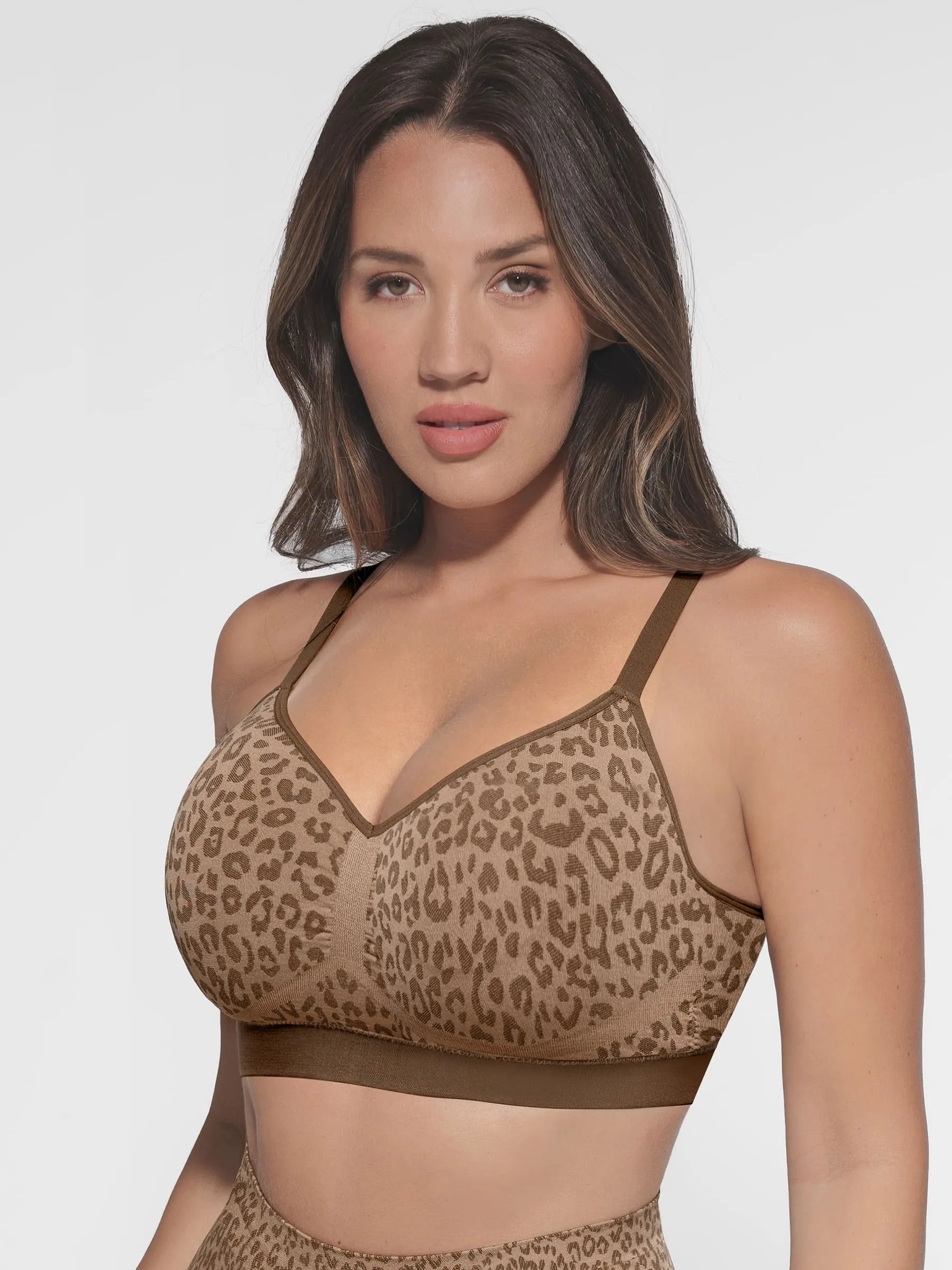 Feelingirl Leopard Print Wireless Bra & Panty