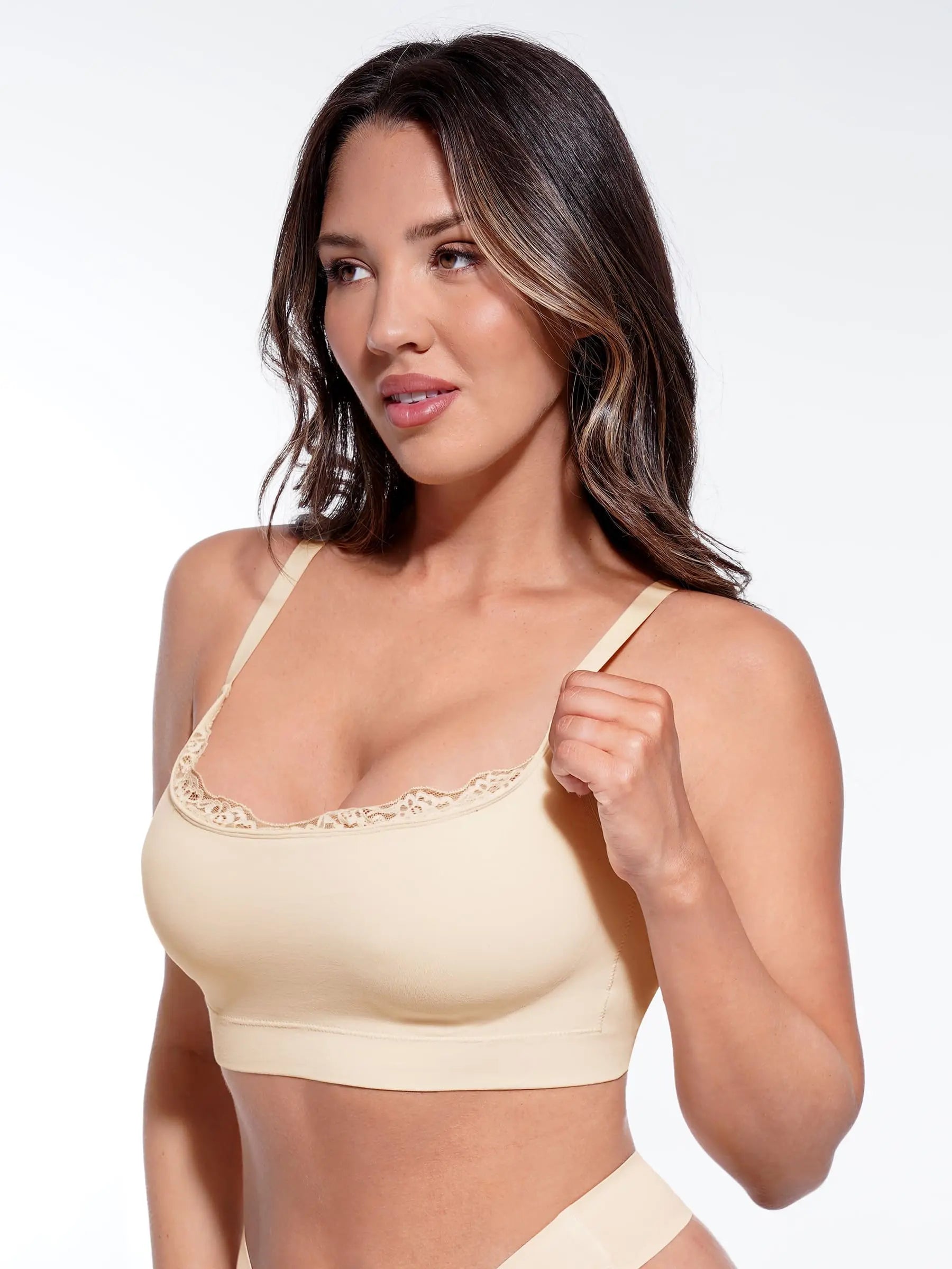 Feelingirl No Underwire Seamless Lace Everyday Bra