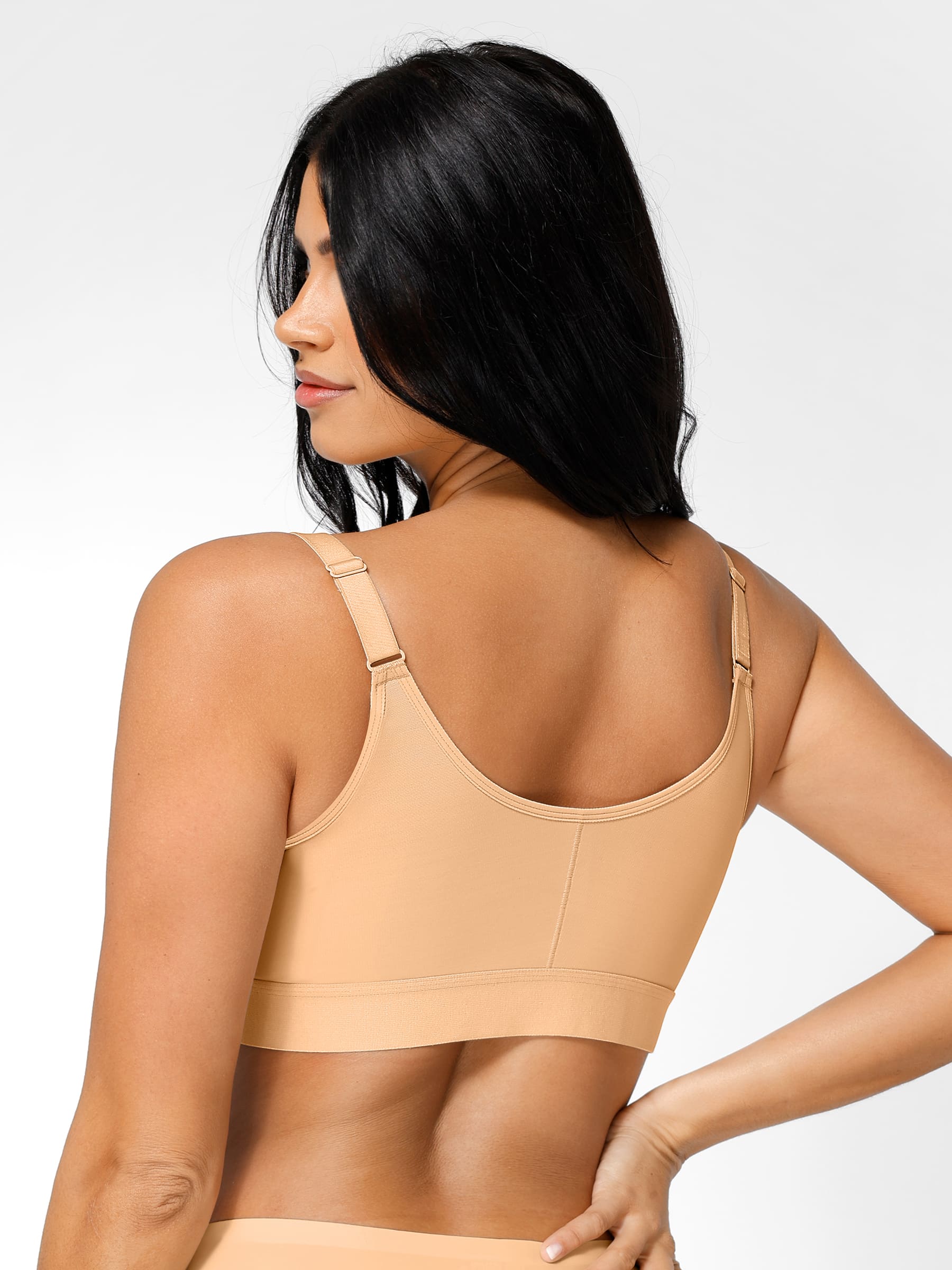 Feelingirl Post Surgery Full Coverage Compression Surgical Front Closure Mastectomy Bra