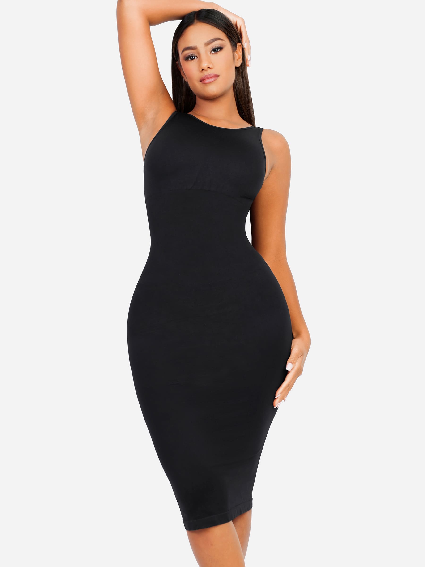 Feelingirl Seamless Eco-Friendly Large U-Back Shaper Dress with Built-In Bra