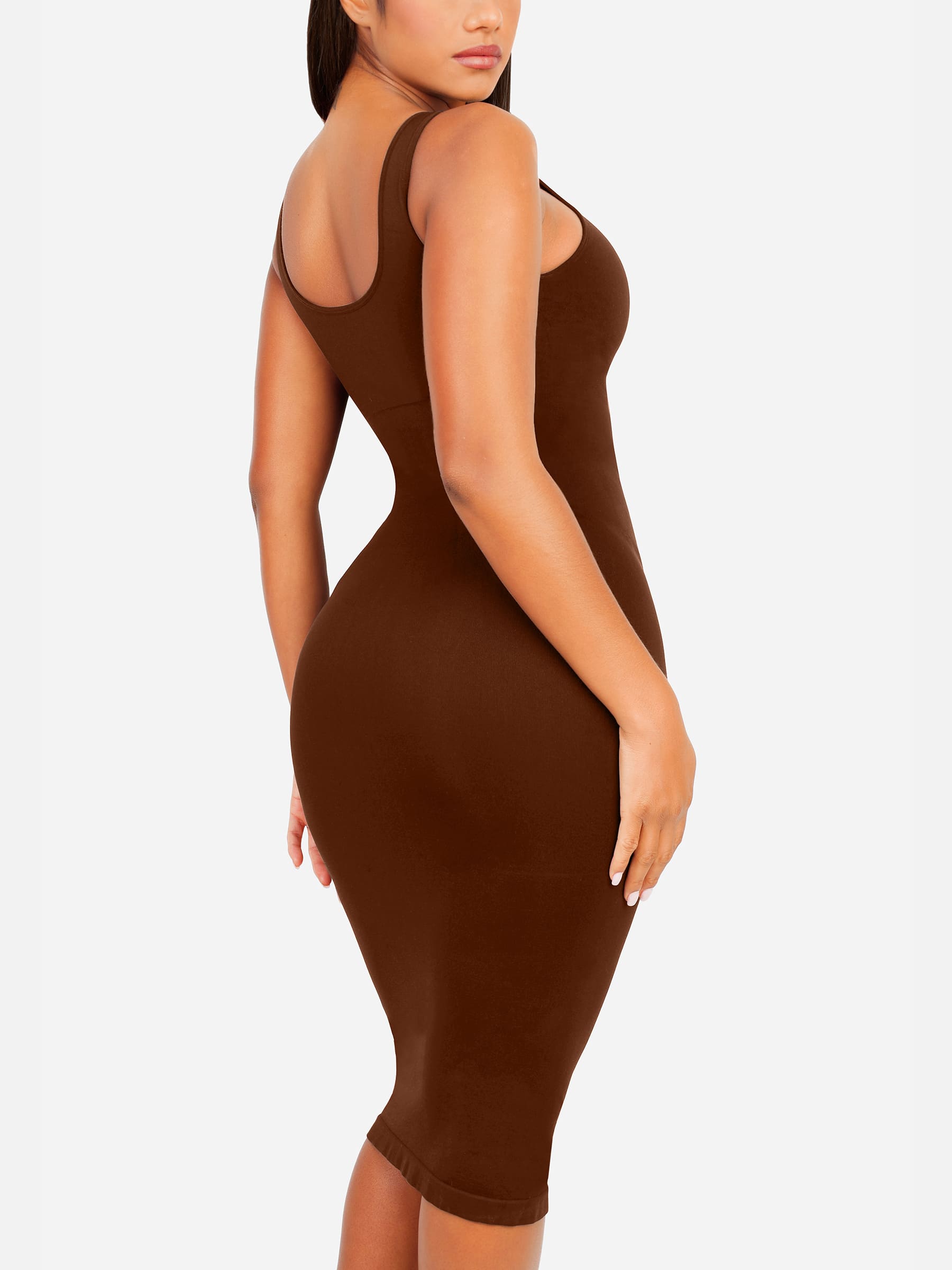 Feelingirl Seamless Eco-Friendly Large U-Back Shaper Dress with Built-In Bra