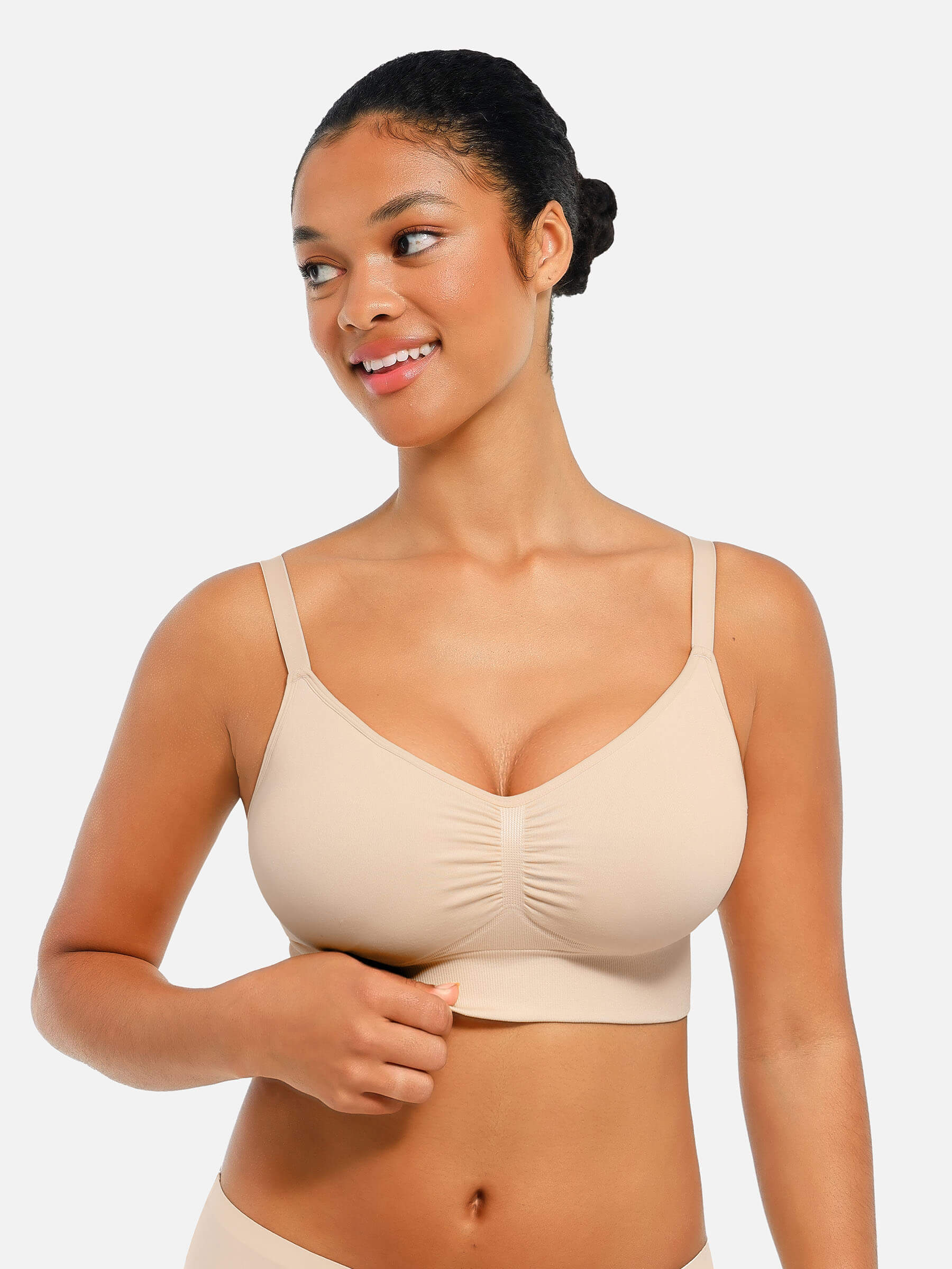 Feelingirl Seamless Everyday Bra with Built-In Soft Padding