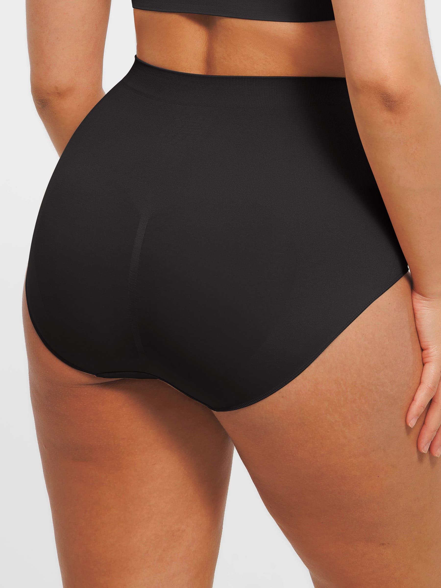 Feelingirl Seamless High-Waist Tummy Control Antibacterial Peach Hip Brief [BOGO]