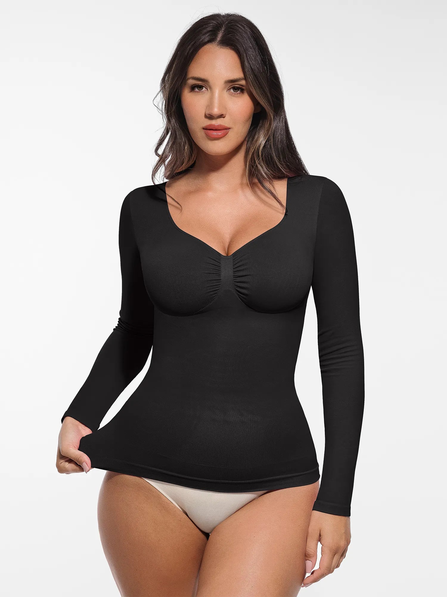 Feelingirl Seamless Long-Sleeve Everyday Shaper Top [BOGO]