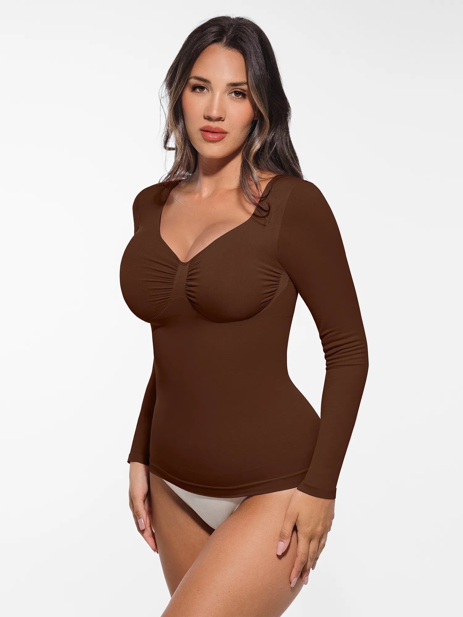 Feelingirl Seamless Long-Sleeve Everyday Shaper Top [BOGO]