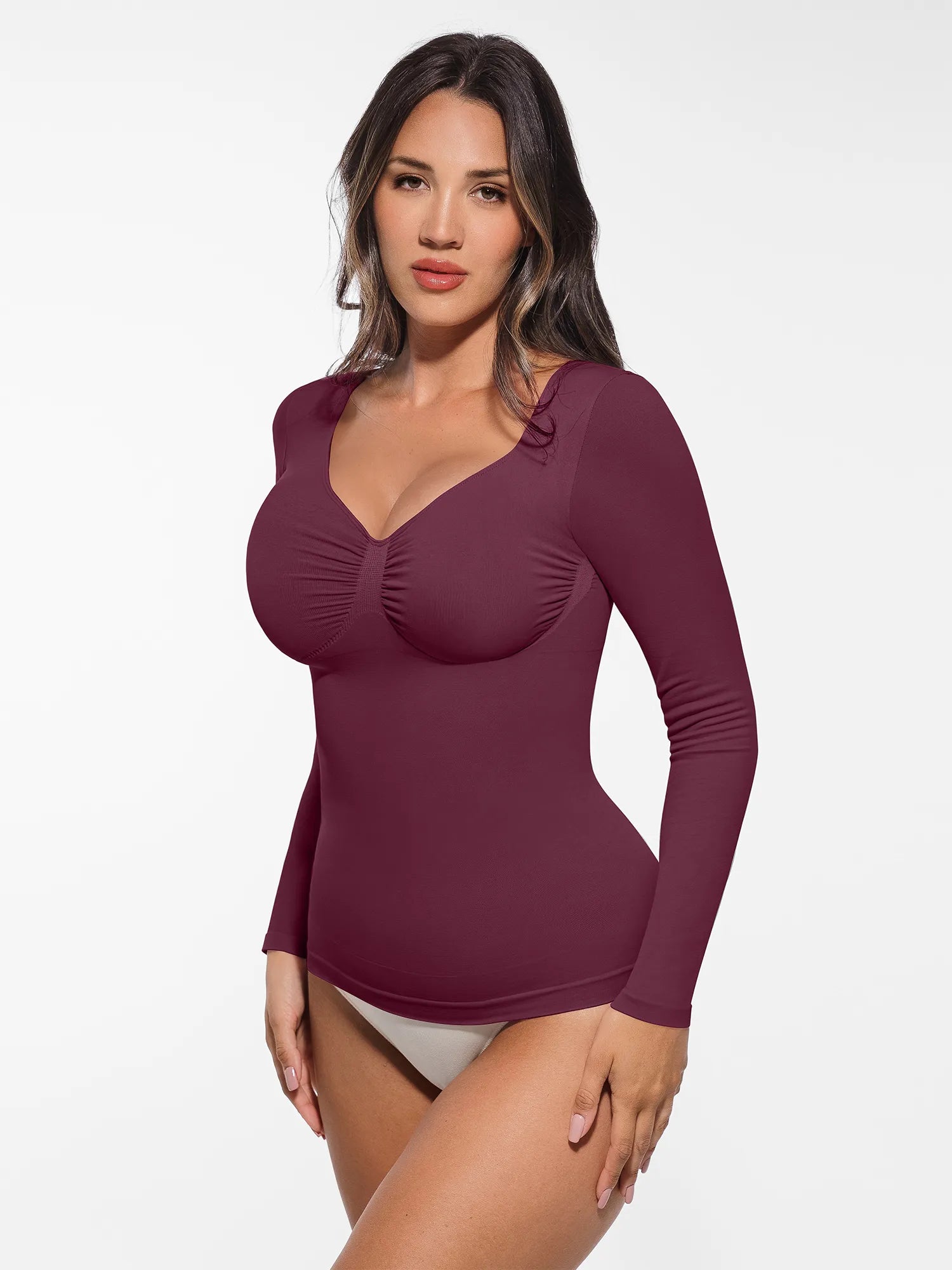 Feelingirl Seamless Long-Sleeve Everyday Shaper Top [BOGO]