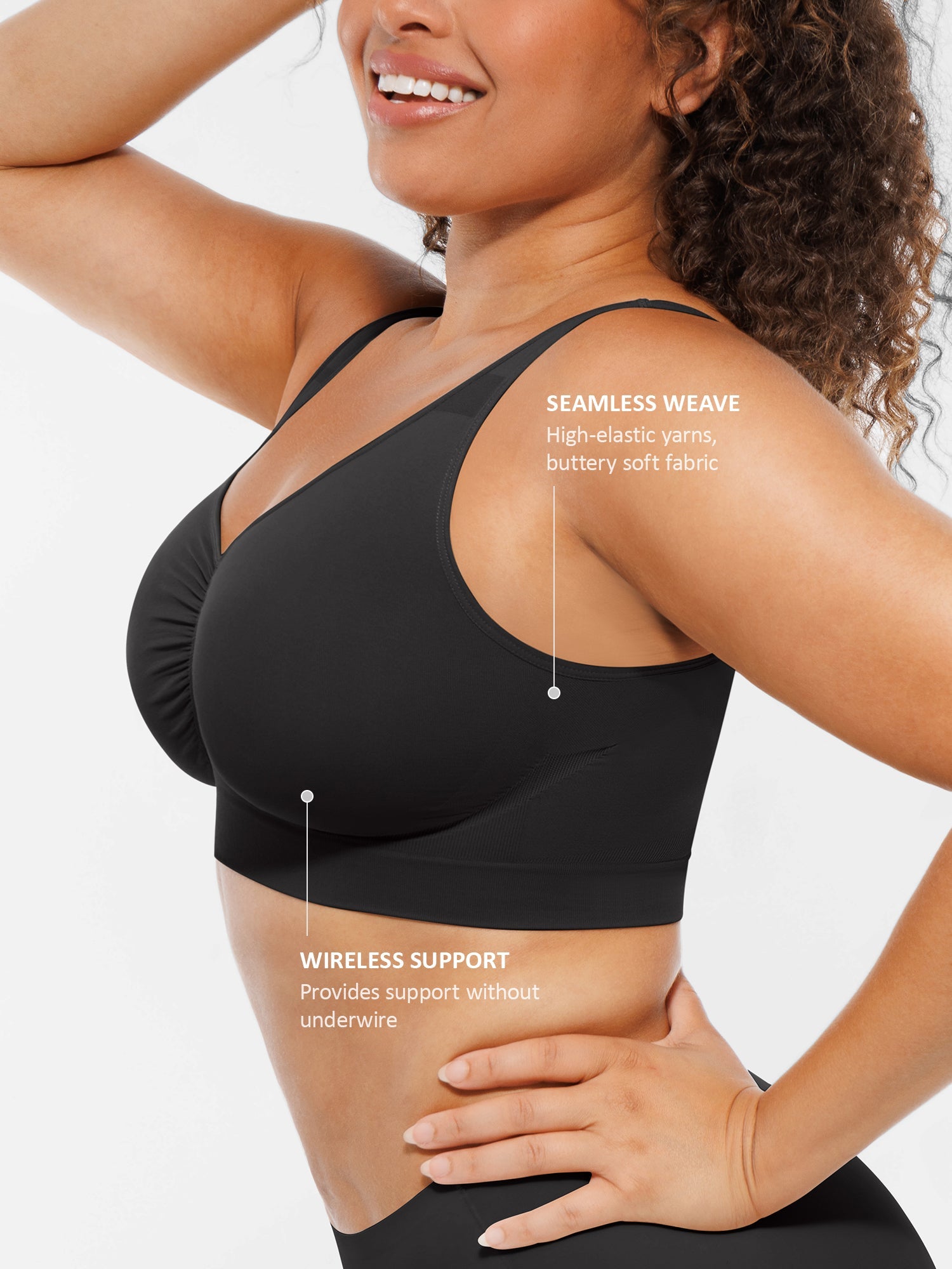 Feelingirl Seamless No Underwire Full Coverage Bra