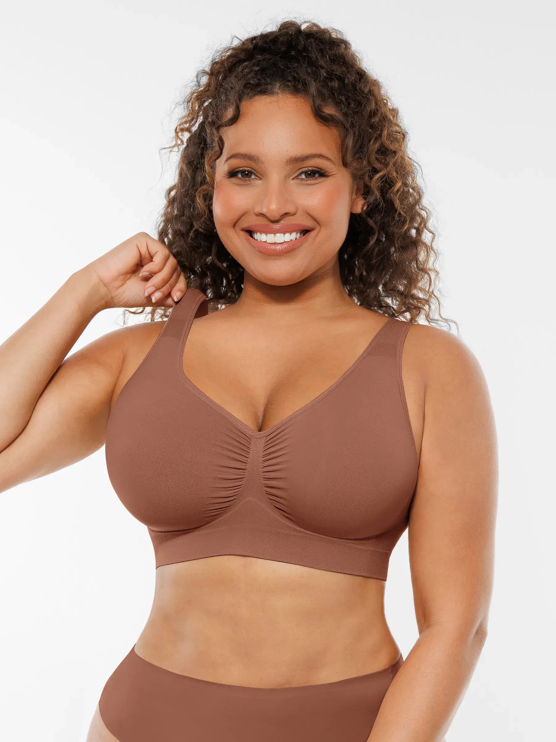 Feelingirl No Underwire Wide Straps Everyday Bra Bundle