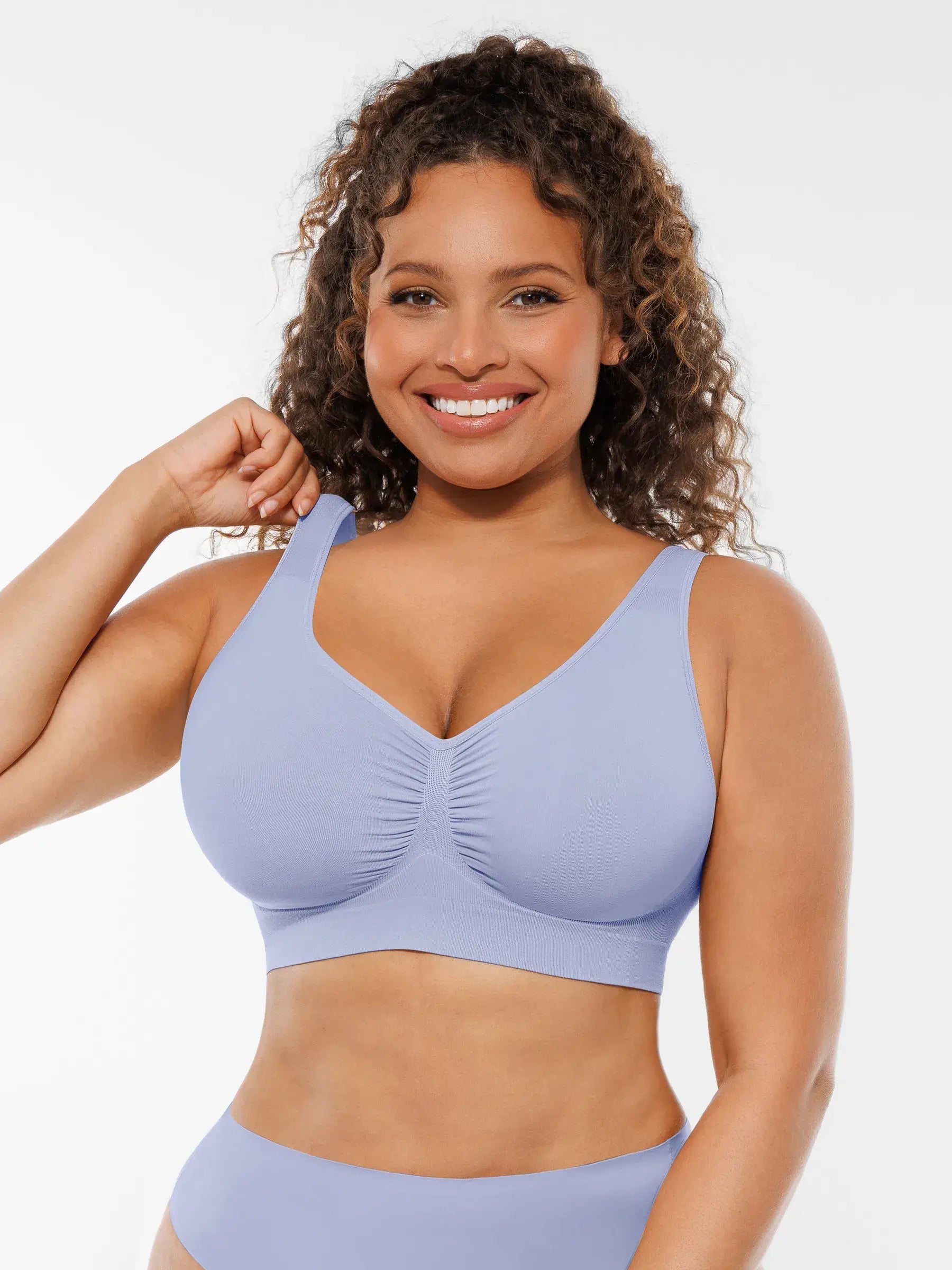 Feelingirl No Underwire Wide Straps Everyday Bra Bundle