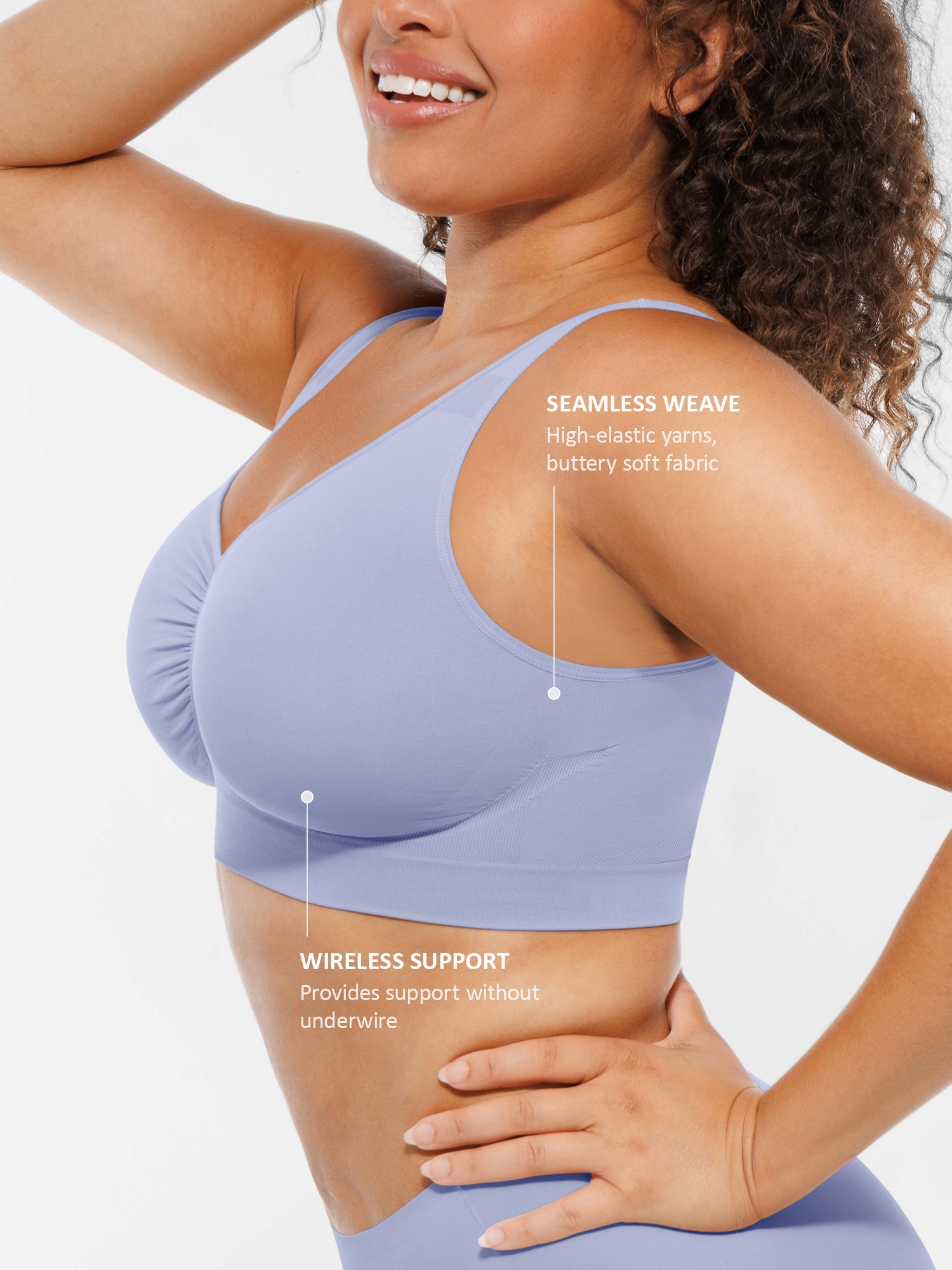 Feelingirl Seamless Wide Straps Everyday Bra