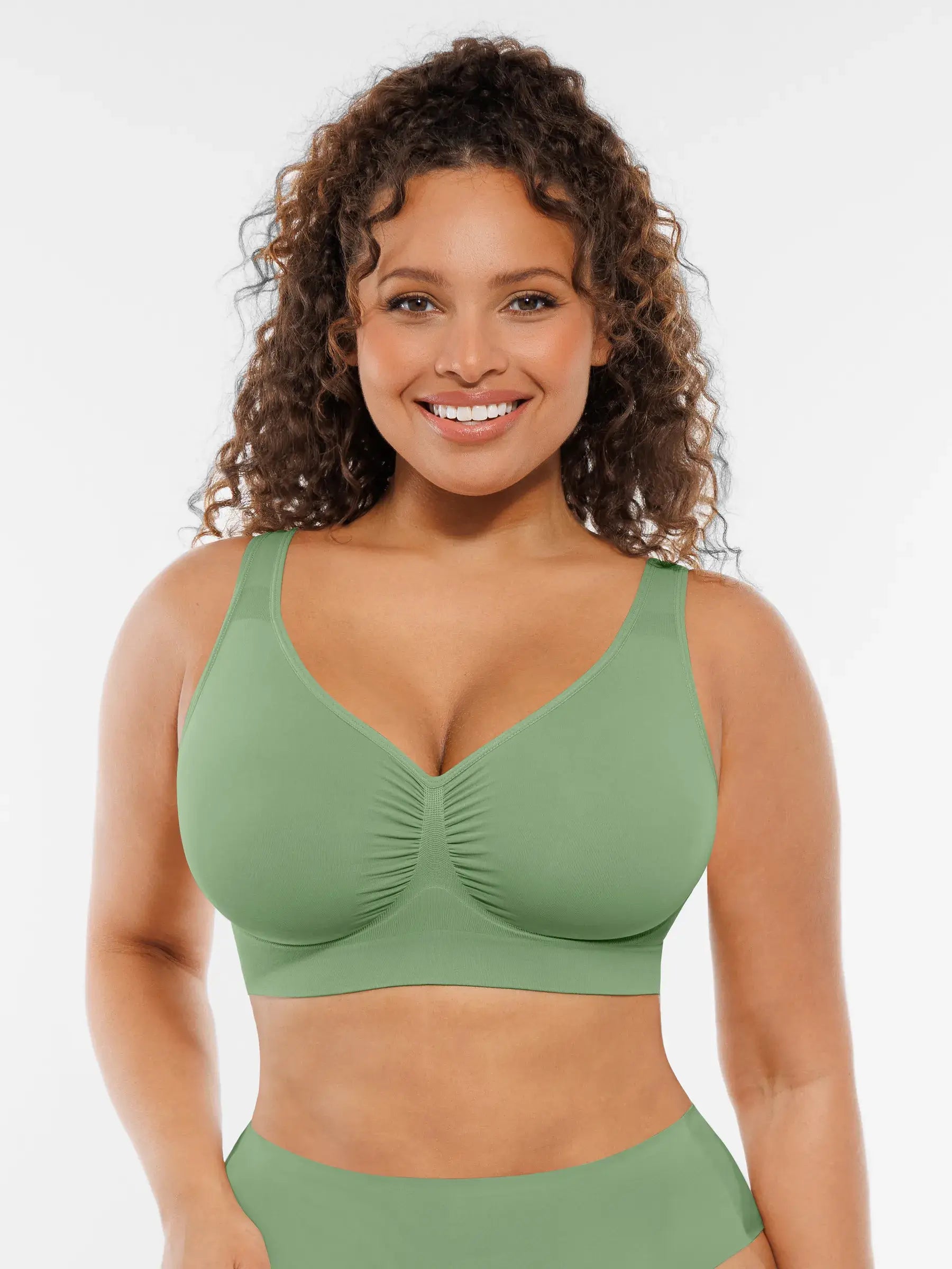 Feelingirl No Underwire Wide Straps Everyday Bra Bundle