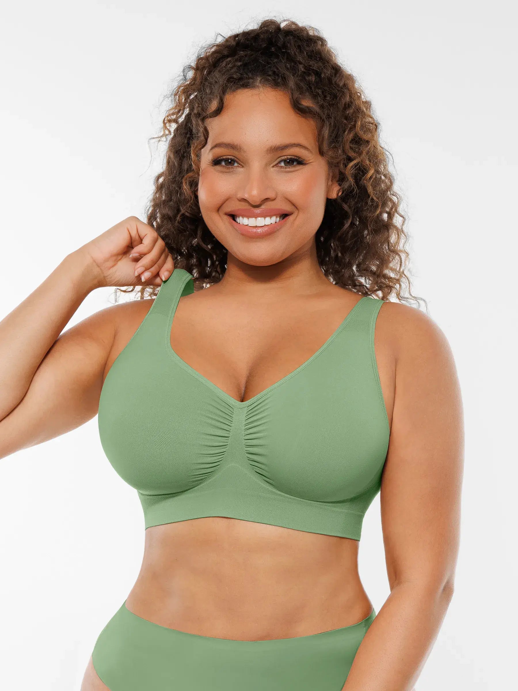 Feelingirl Wire-Free Wide Straps Comfort Bra [BOGO]