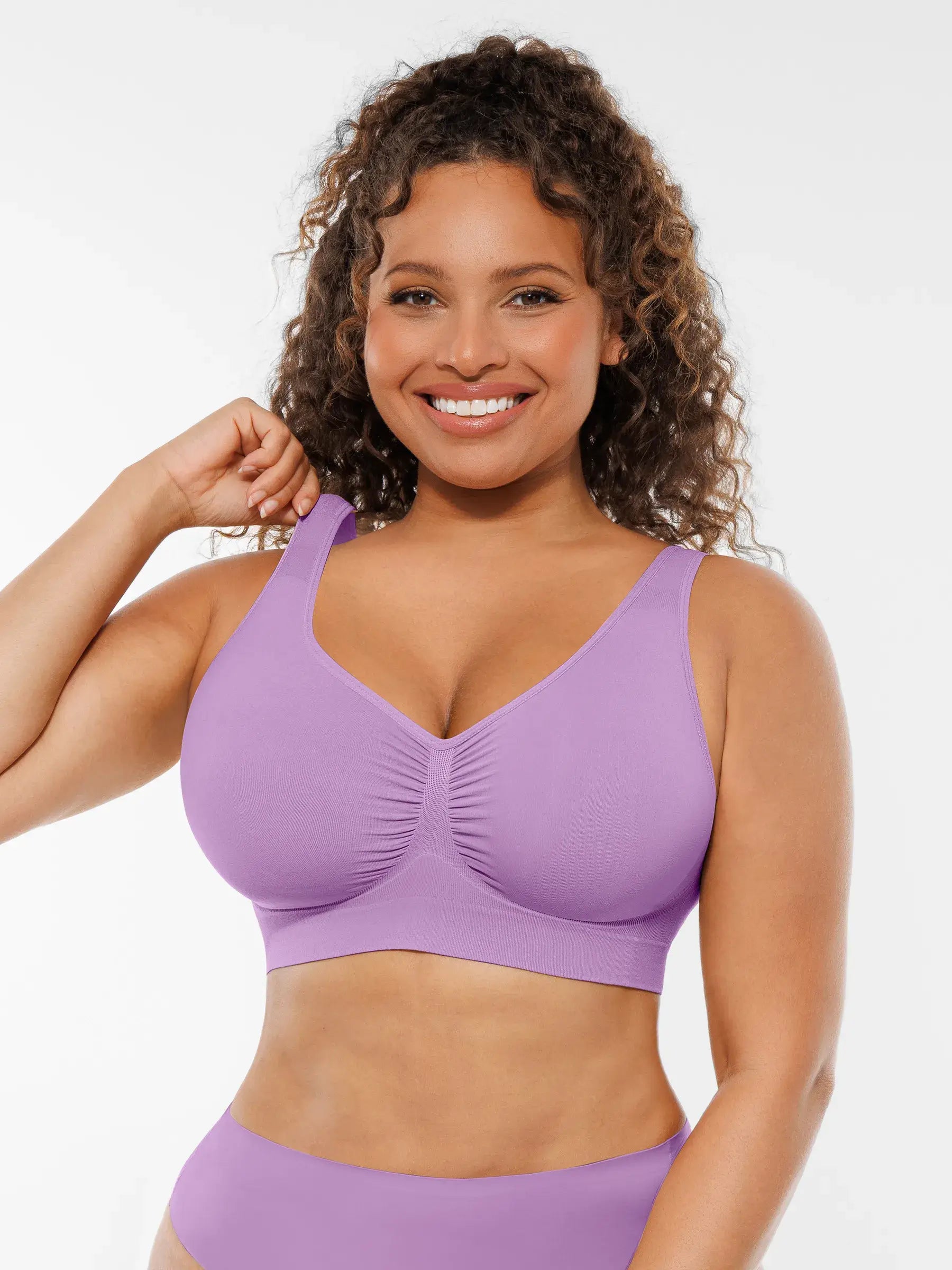 Feelingirl Seamless No Underwire Full Coverage Bra
