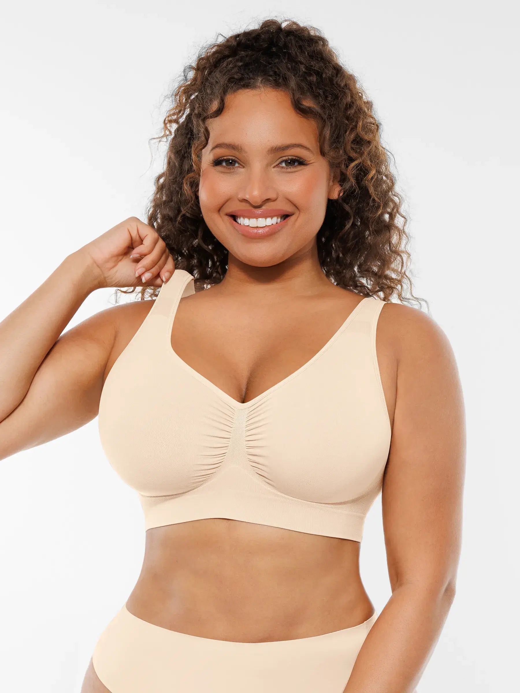 Feelingirl No Underwire Wide Straps Everyday Bra Bundle